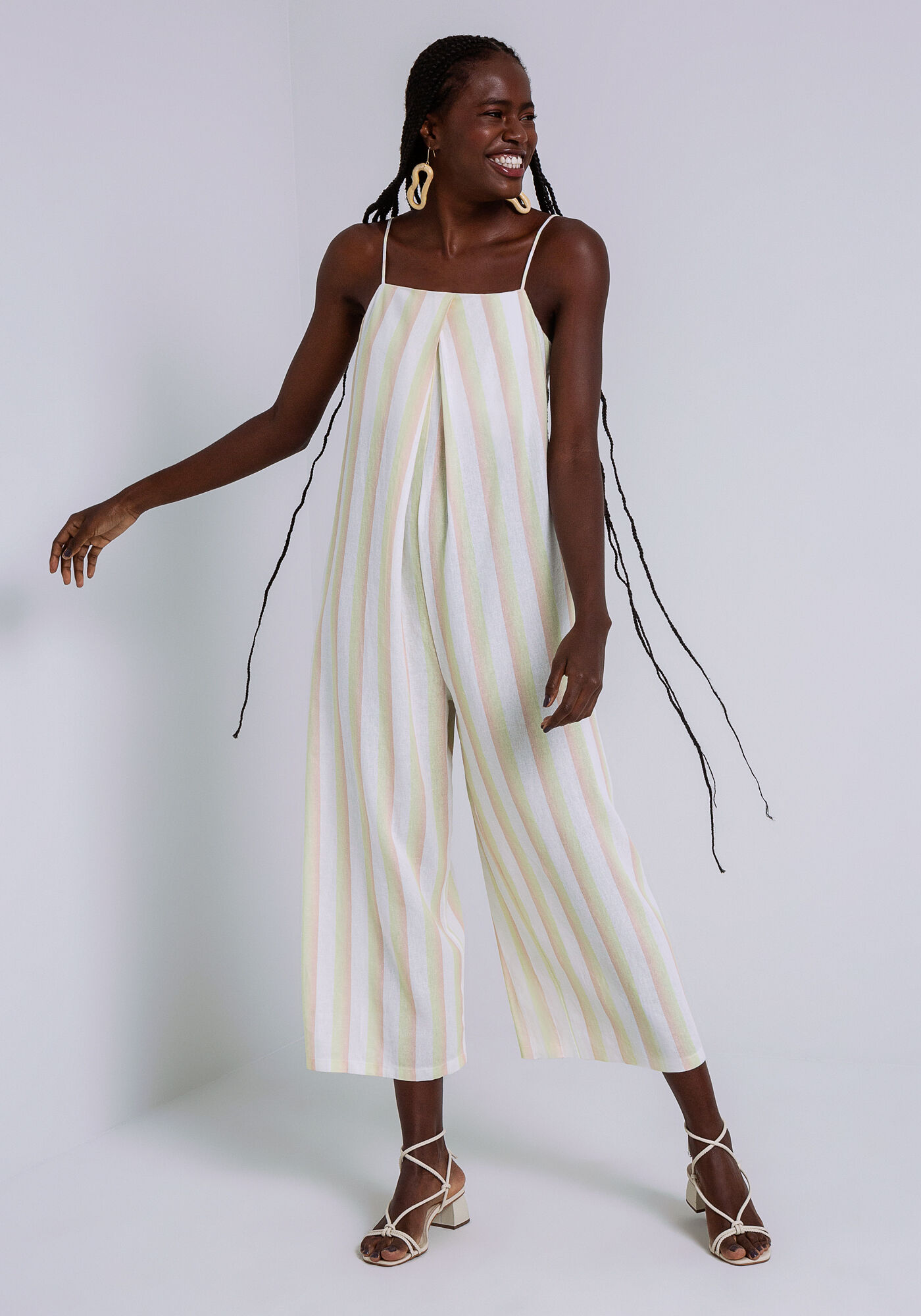 Macac&atilde;o Midi em Linho com Prega, BELO JARDIM, large.