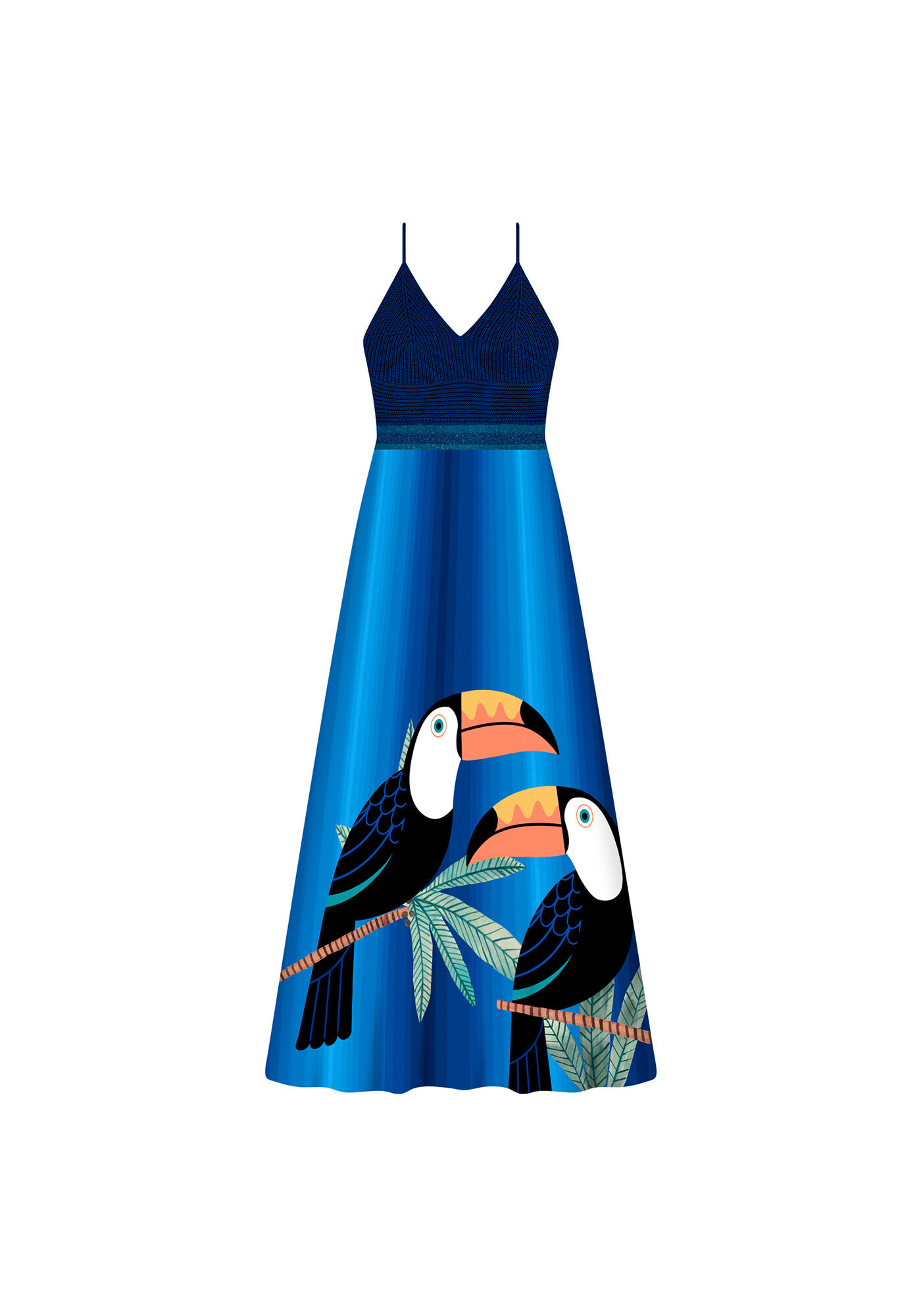 Vestido Longo Busto Tric&ocirc; Ceu, , large.