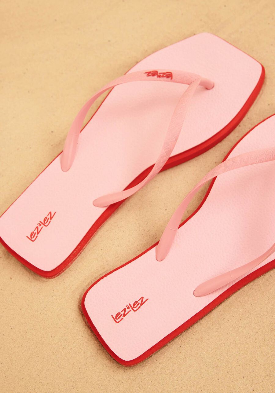 Chinelo Feminino De Tiras Com Frente Quadrada, ROSA AGATE. Chinelo Feminino De Tiras Com Frente Quadrada, ROSA AGATE, large.