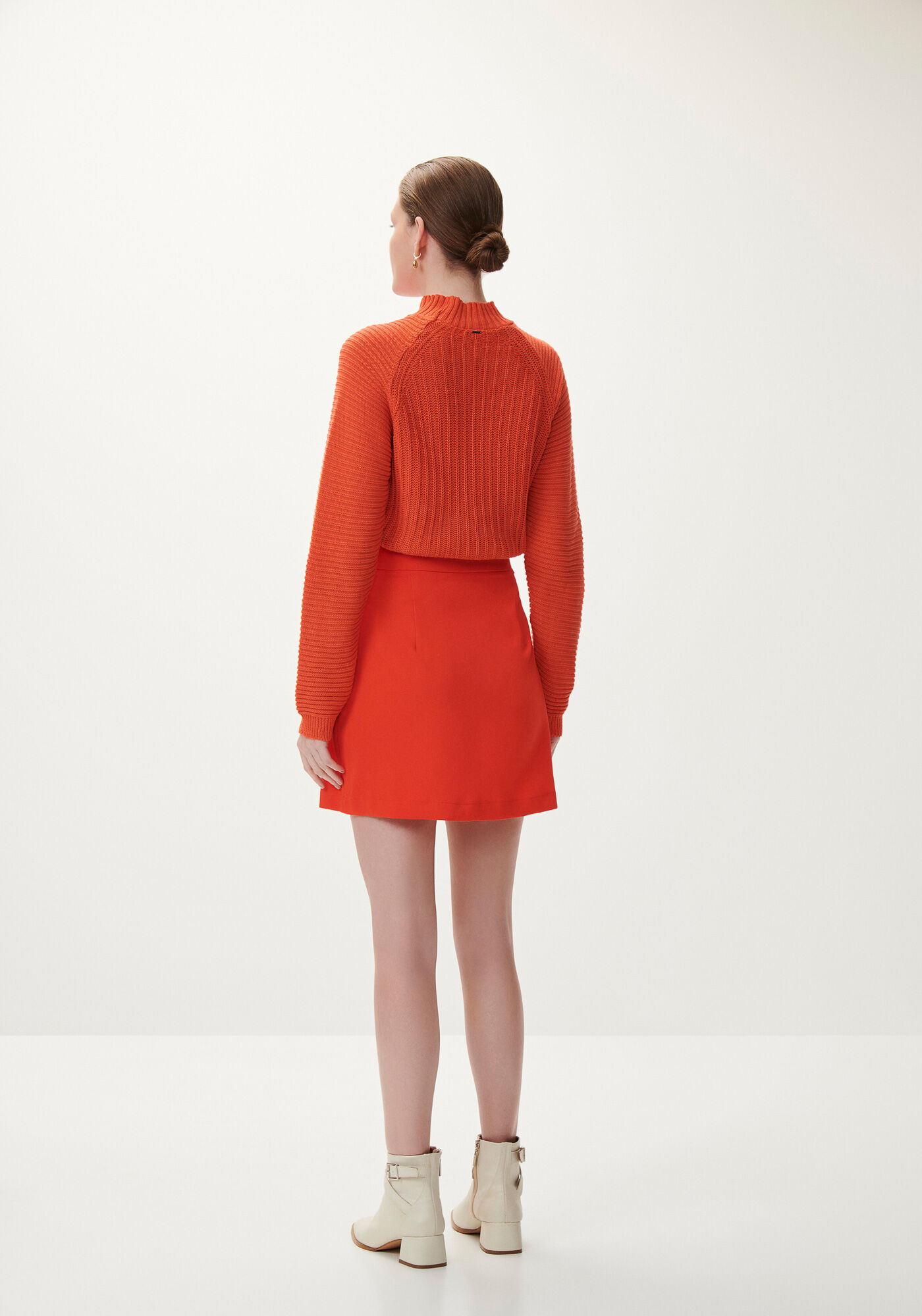 Saia Curta Cintura Alta Alfaiataria, , large.