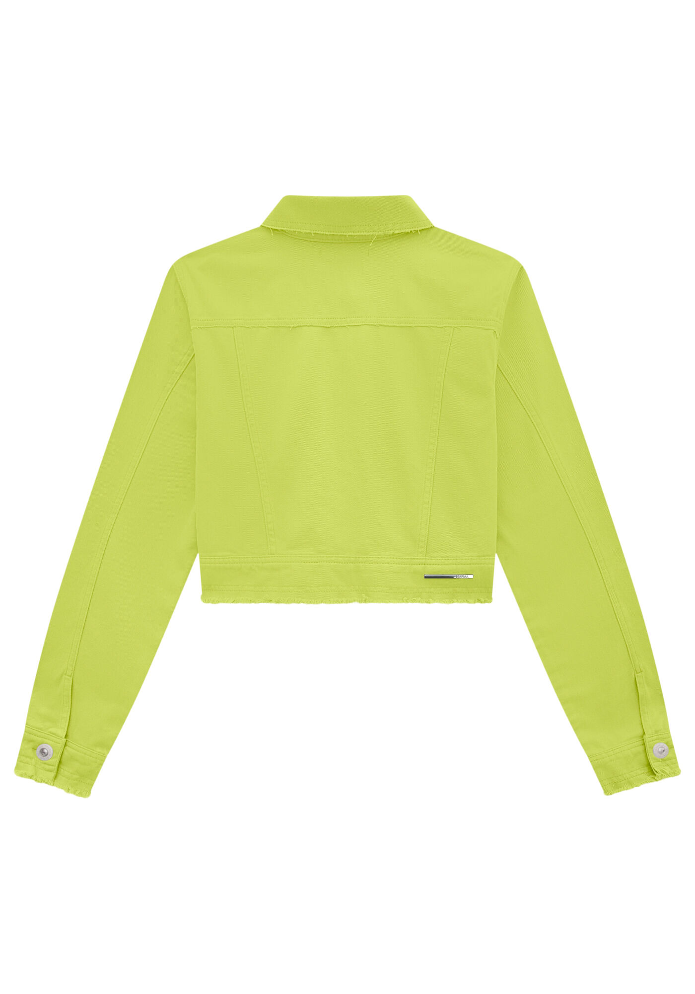 Jaqueta Sarja Cropped Color, VERDE NINFA, large.