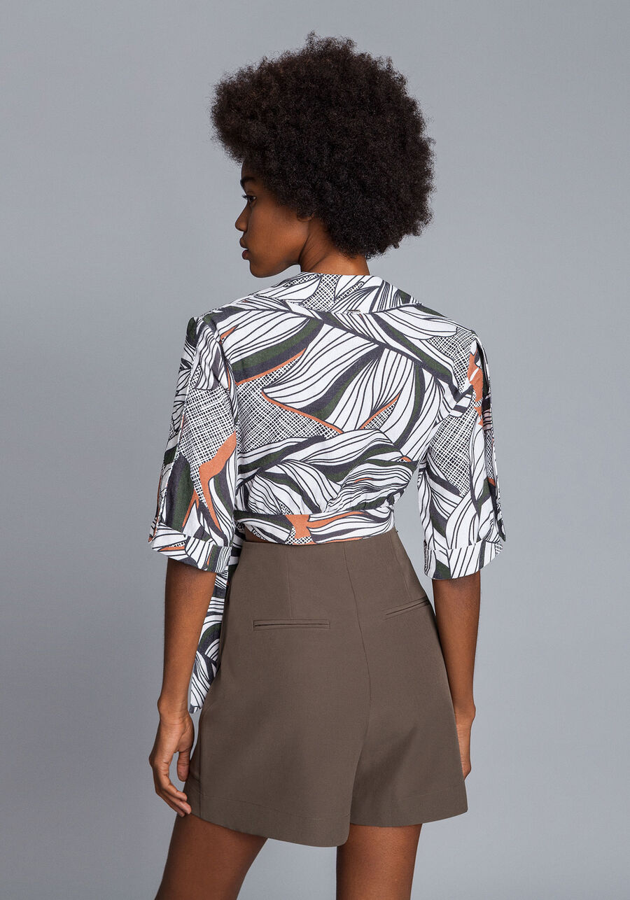 Blusa Cropped Linho Estampa, . Blusa Cropped Linho Estampa, , large.