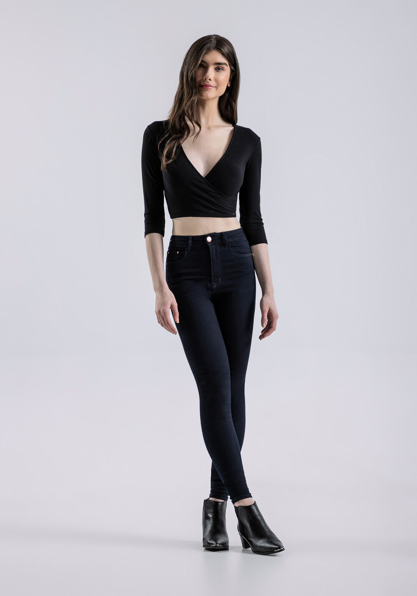 Cal&ccedil;a Jeans Aruba Super Alta com Elastic Denim, JEANS, large.