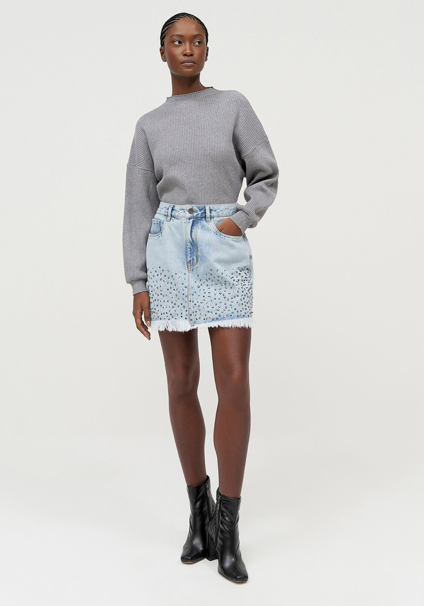 Blus&atilde;o em Tric&ocirc; com Manga Bufante, , large.