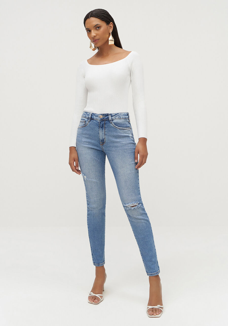 Blusa Manga Longa em Tricô Ombro a Ombro, . Blusa Manga Longa em Tricô Ombro a Ombro, , large.