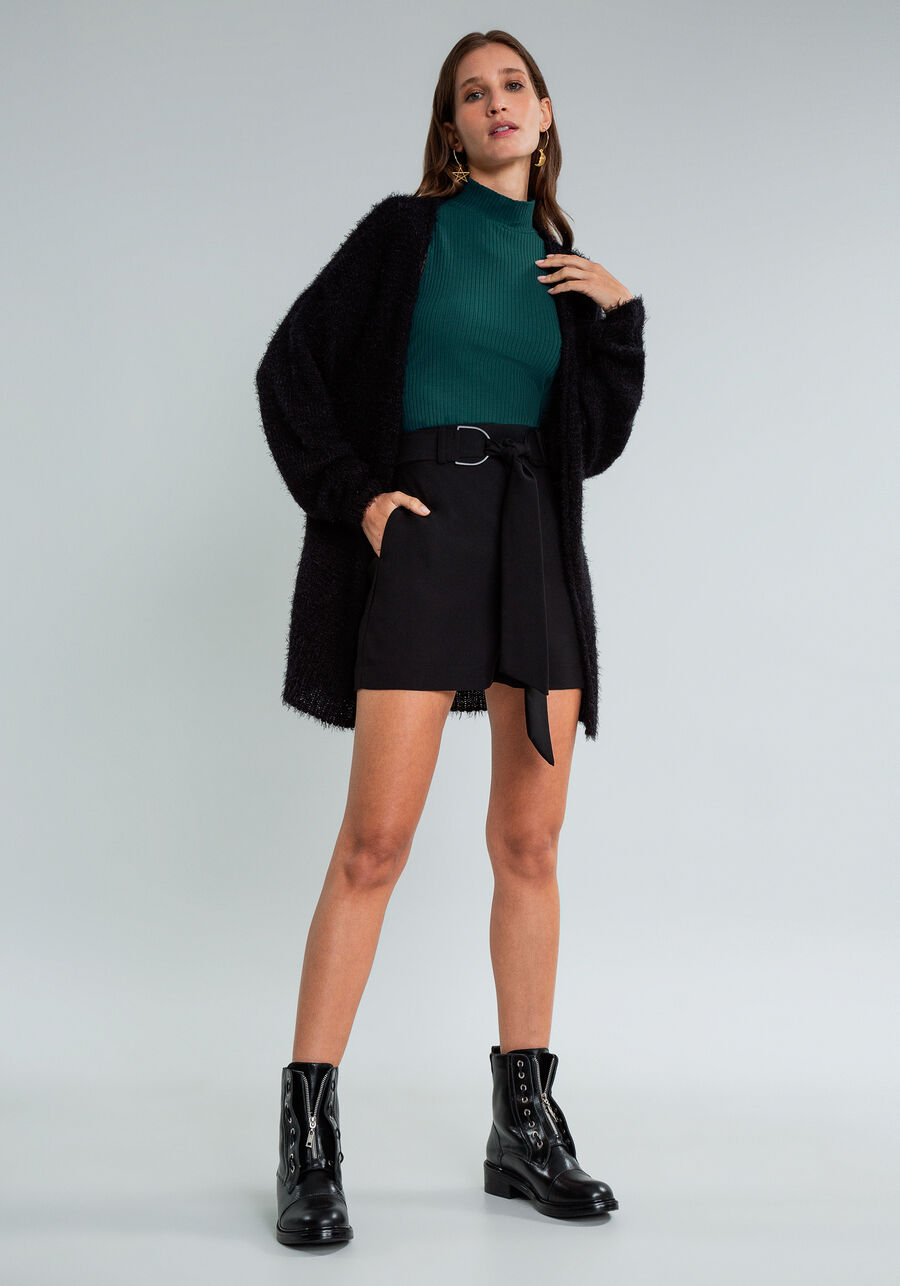 Sobreposição Lisa Tricô, PRETO. Sobreposição Lisa Tricô, PRETO, large.