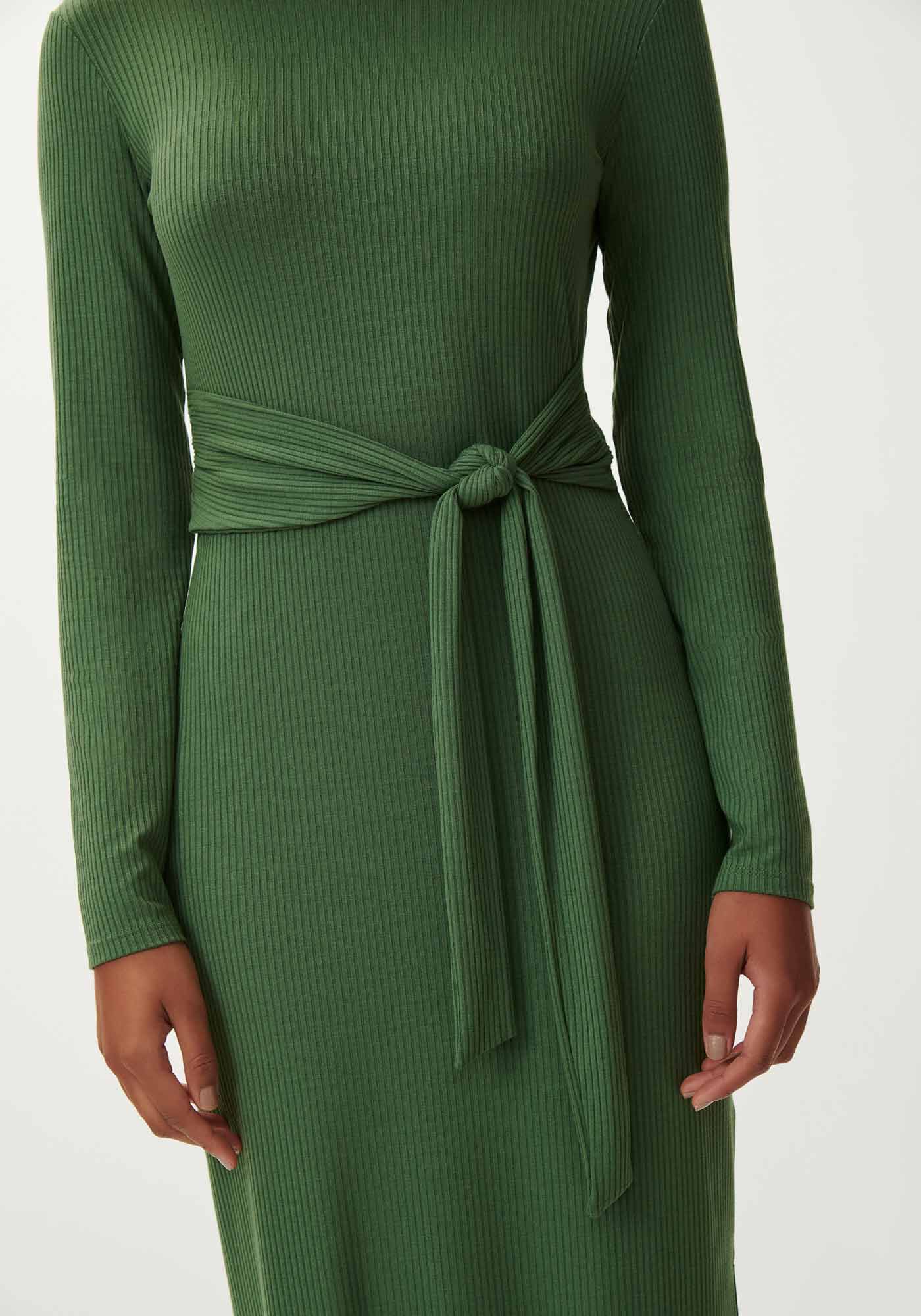 Vestido Midi Canelado com Recorte Costas, , large.