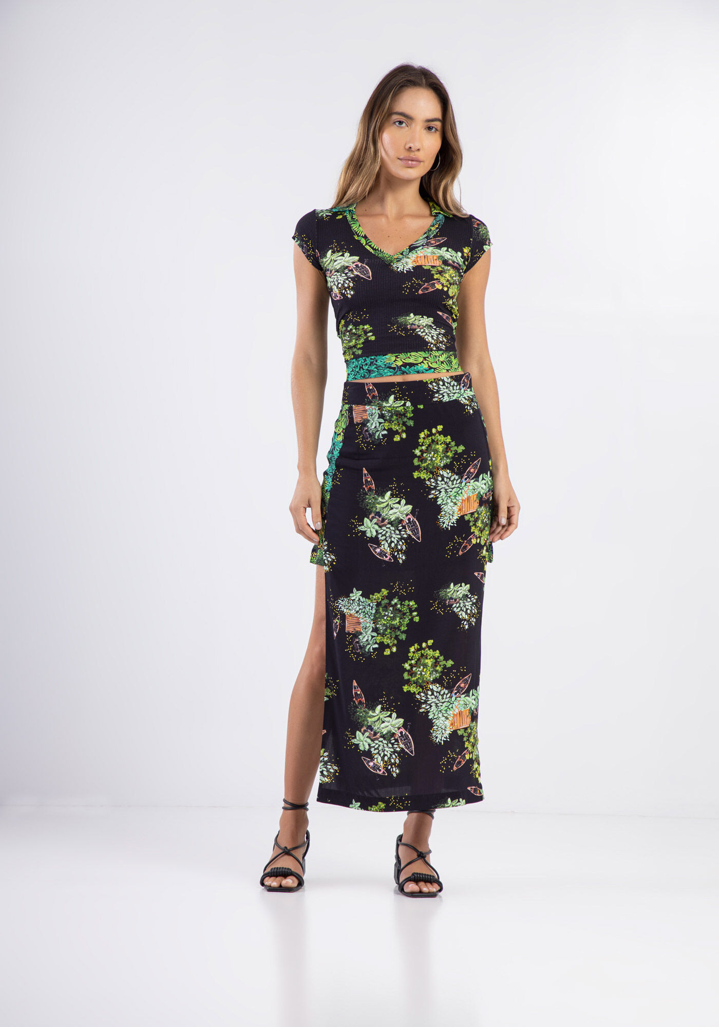 Blusa Polo Canelada Estampada, IGARAPE, large.