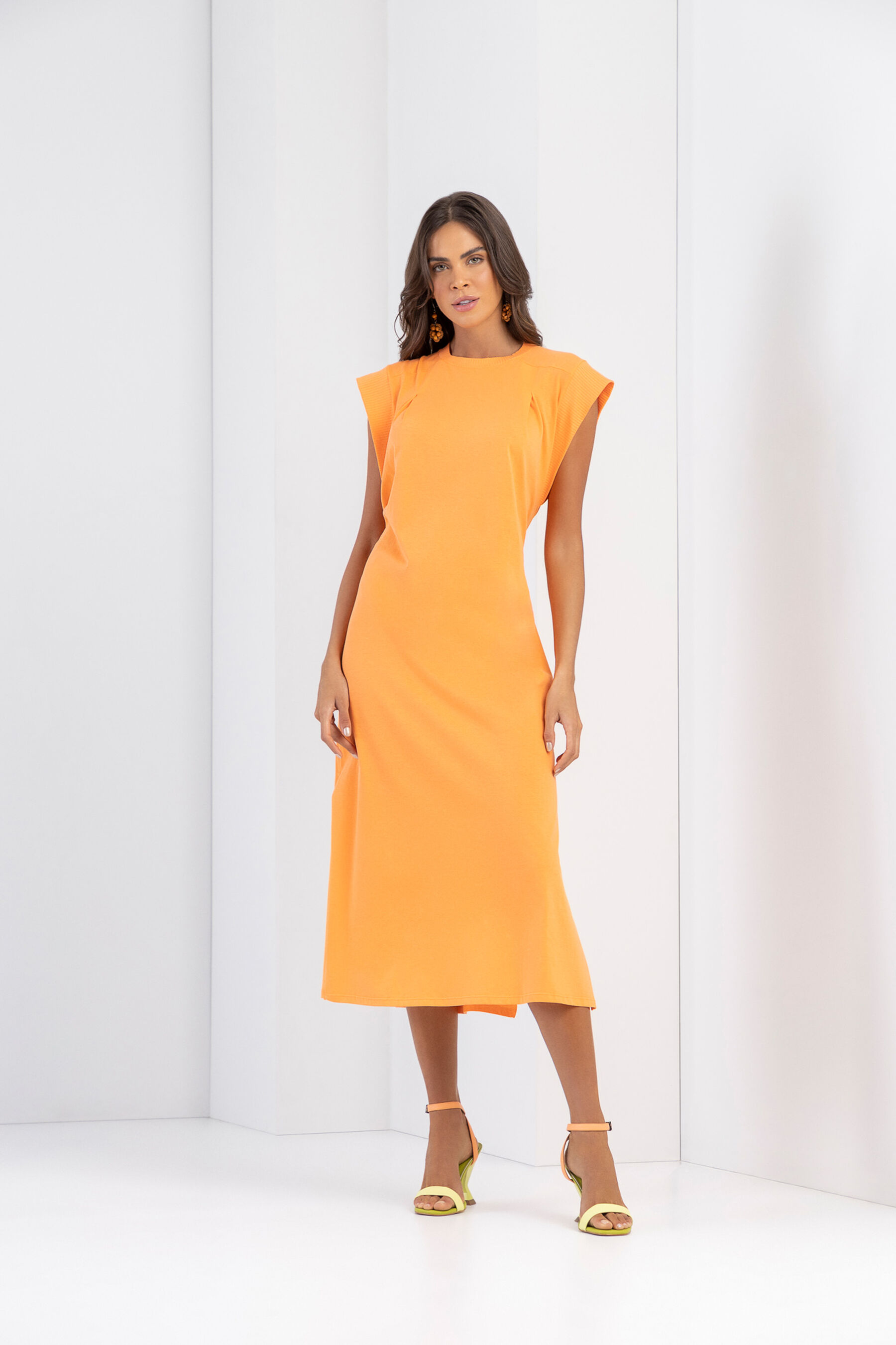 Vestido Midi Muscle Tee em Malha com Amarração, . Vestido Midi Muscle Tee em Malha com Amarração, , large.