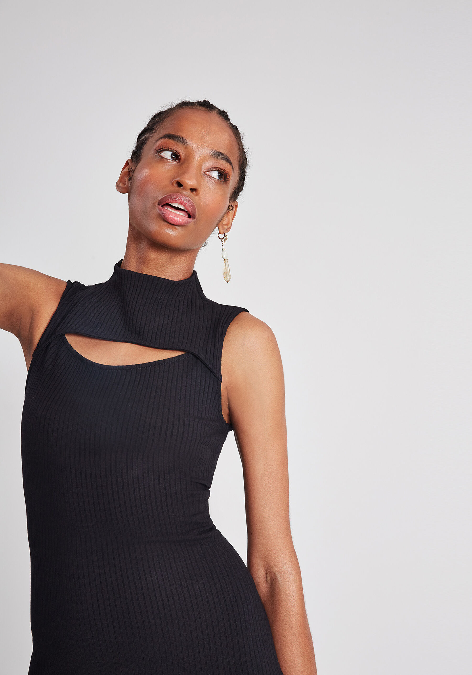 Vestido Mídi Recorte Busto, . Vestido Mídi Recorte Busto, , large.