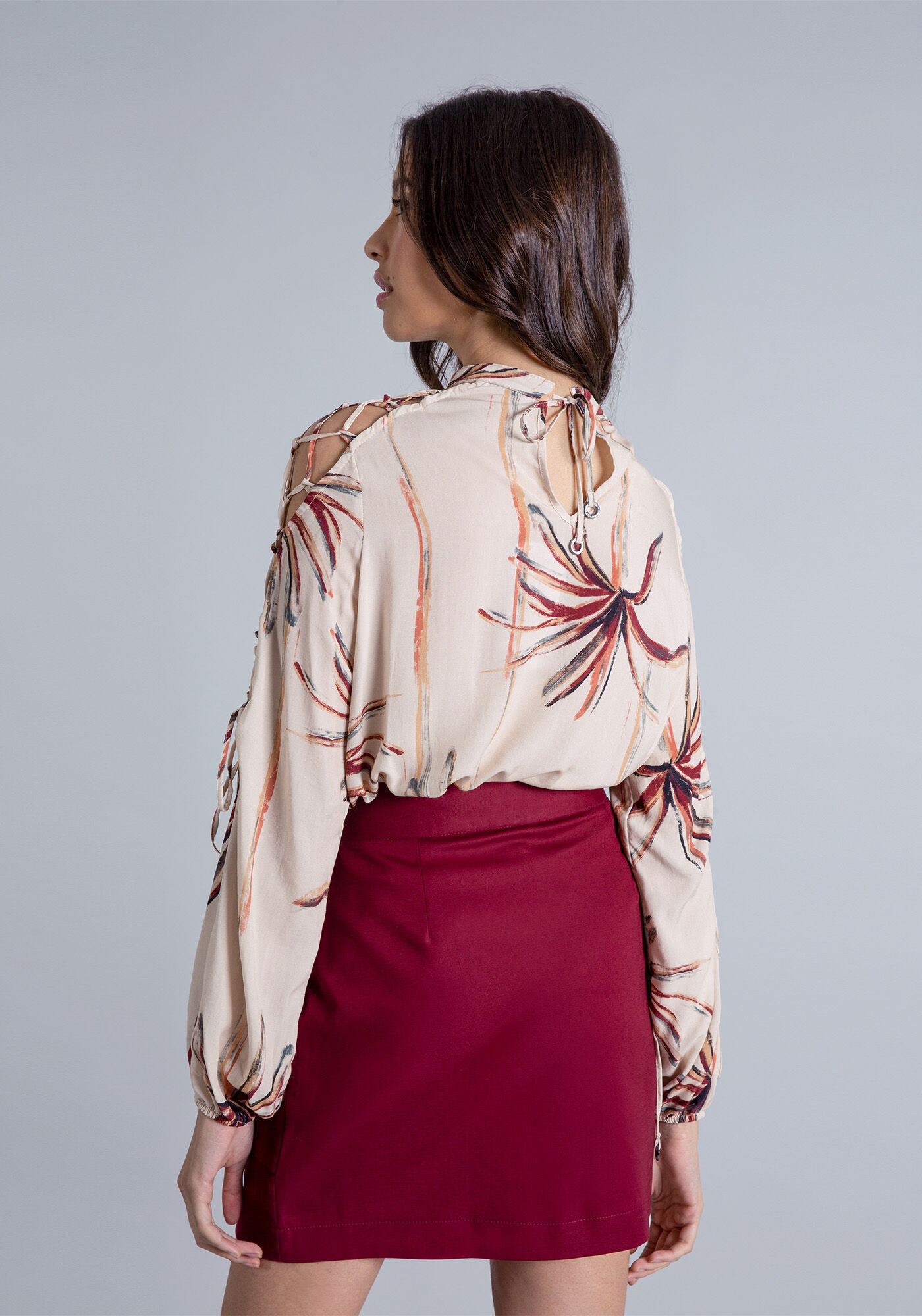 Blusa Manga Longa Lace Up, , large.