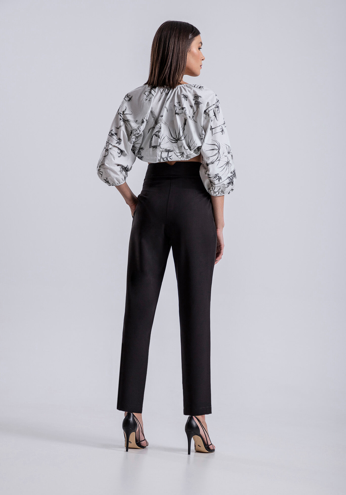 Blusa Manga Bufante em Tecido Atlanta com Top, , large.