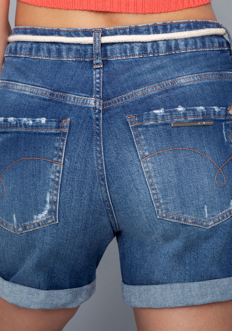 Bermuda Jeans com Elastano, , large.
