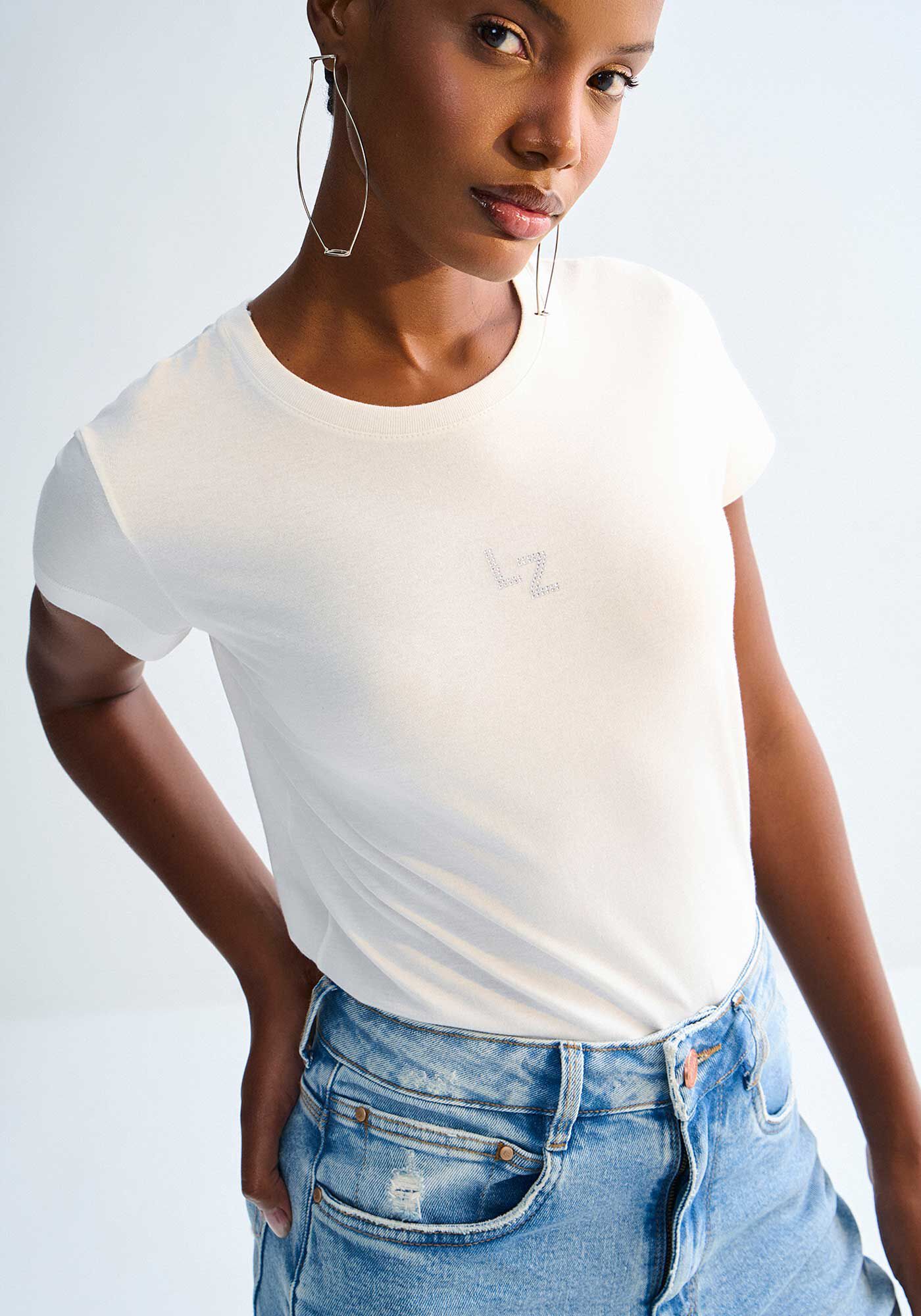 Blusa Manga Curta em Malha Prime Basic, , large.