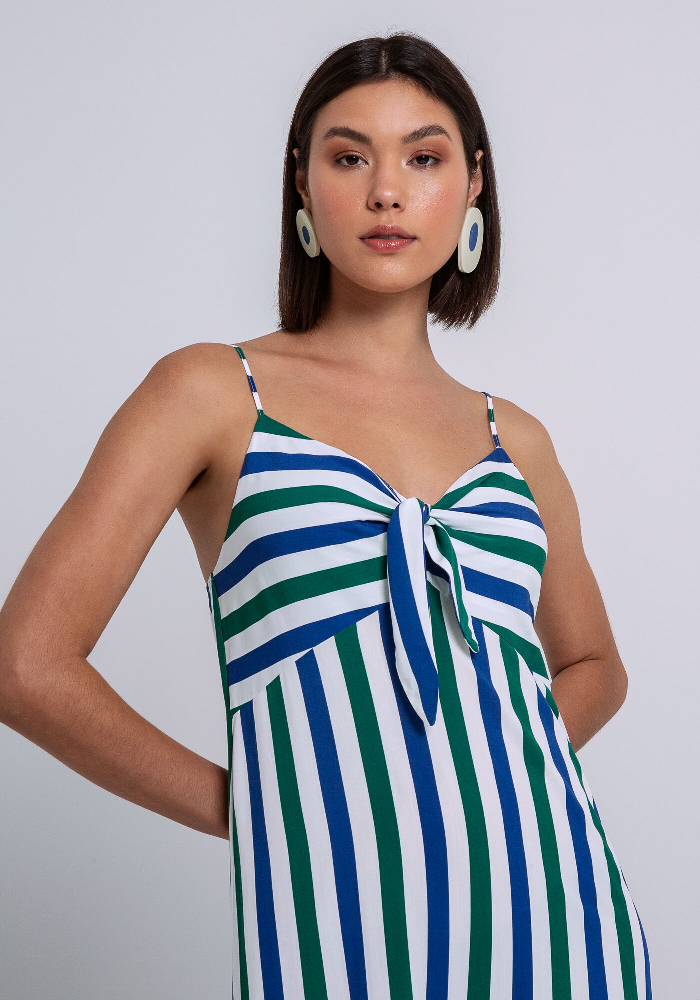 Vestido Midi em Viscose com La&ccedil;o, ALTO DO MOURA, large.