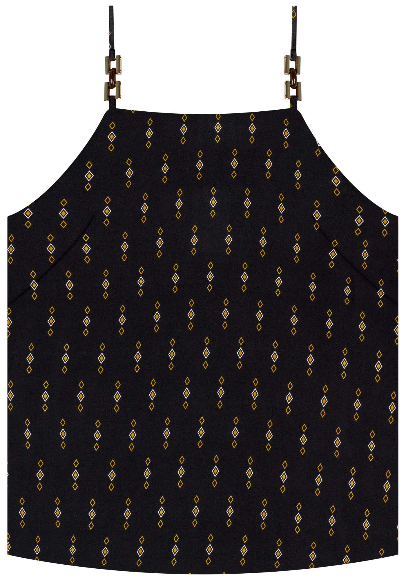 Blusa Estampada Em Viscose Com Enfeite Nas Al&ccedil;as, PATTERN PRETO, large.