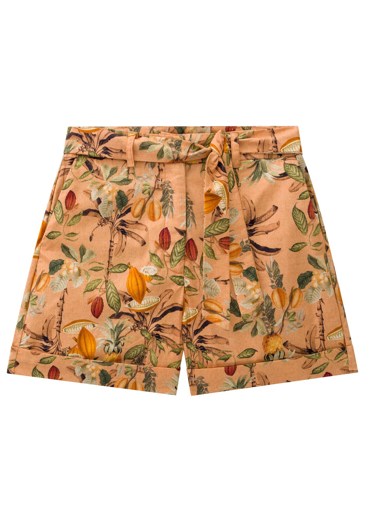 Shorts Estampado Tecido Atlanta com Cinto, , large.