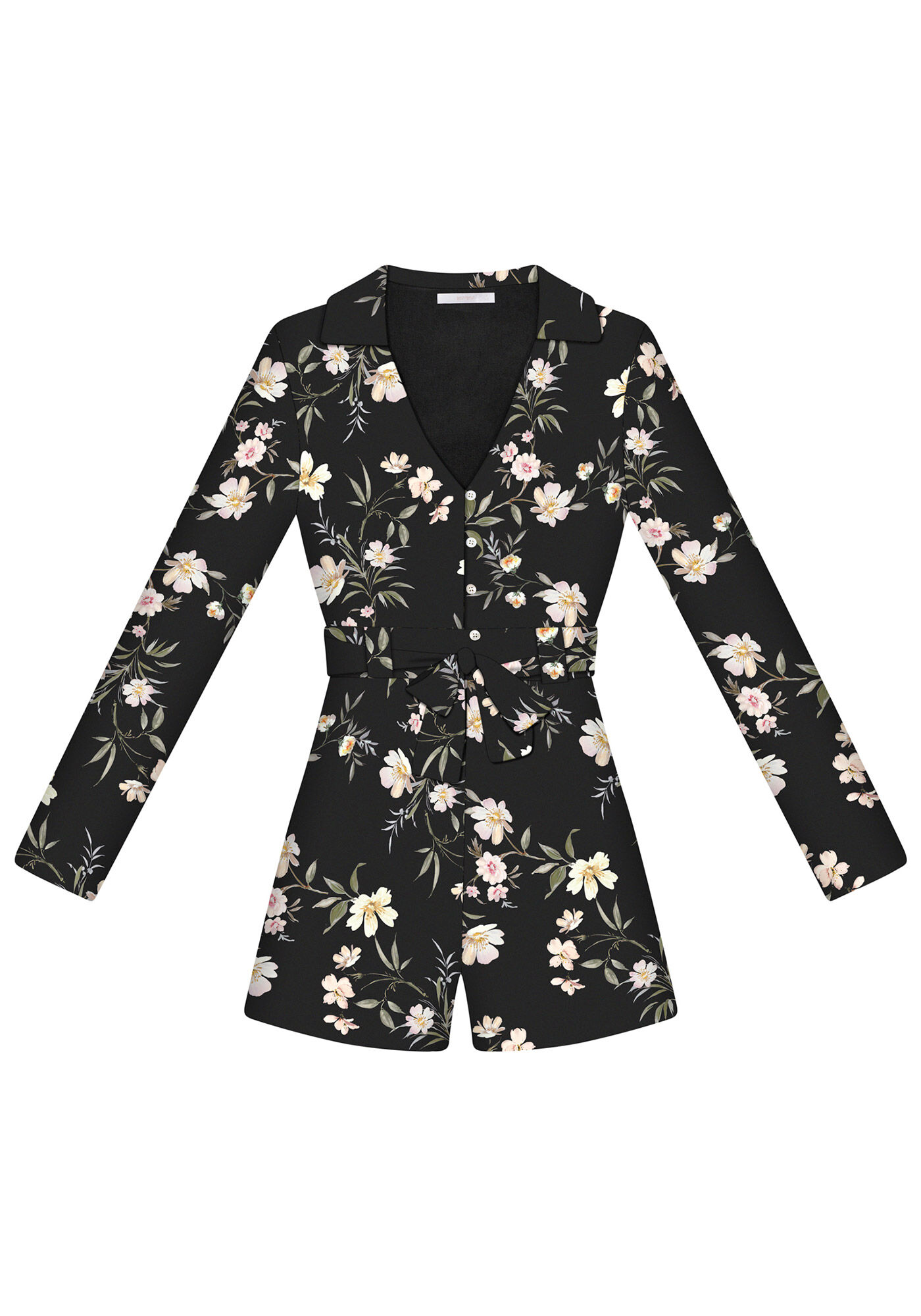 Macac&atilde;o Curto Estampado Tecido, , large.