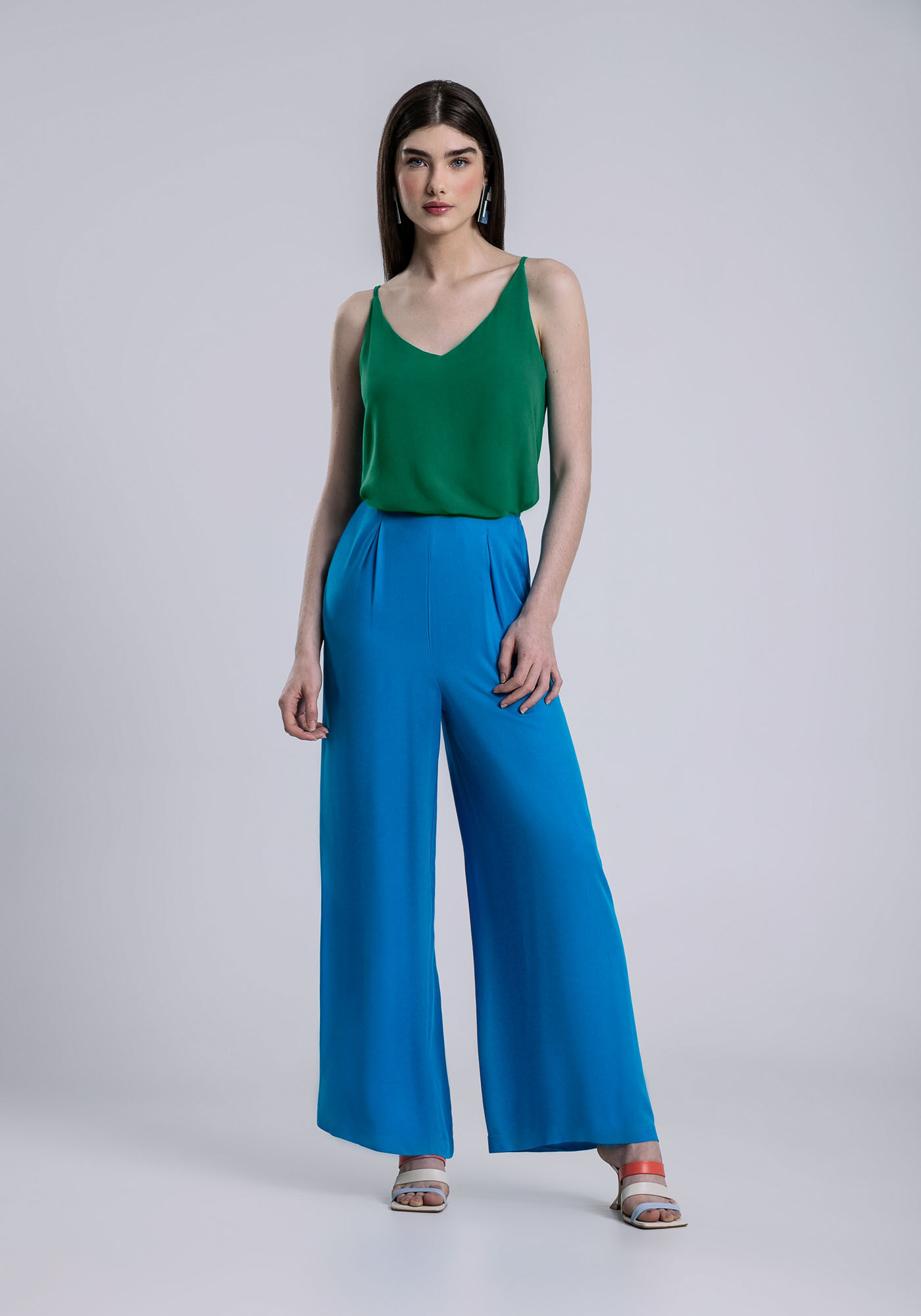 Blusa Al&ccedil;a Fina Decote V Cores, , large.