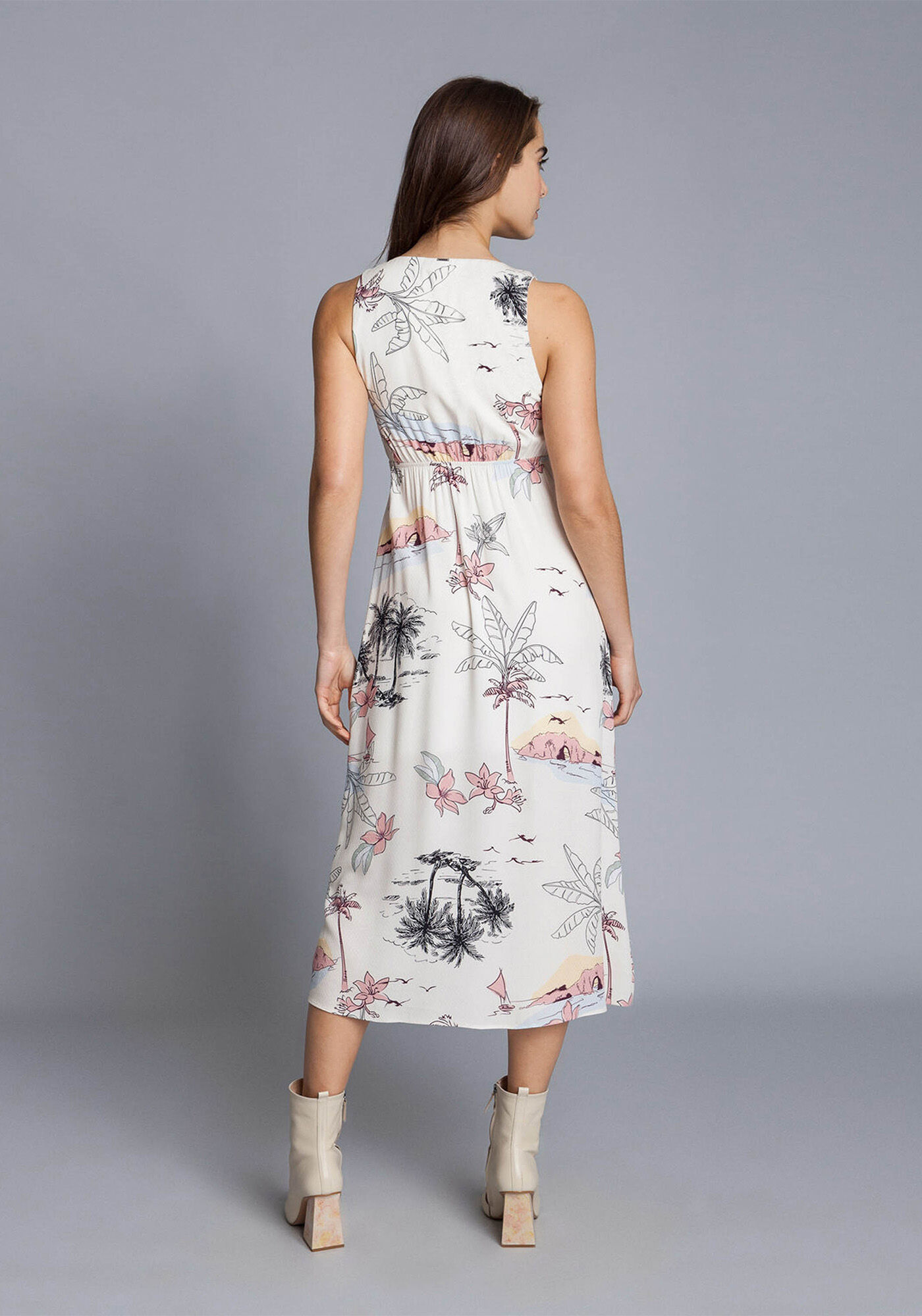 Vestido M&iacute;di Amarra&ccedil;&atilde;o Estampa Dream, , large.