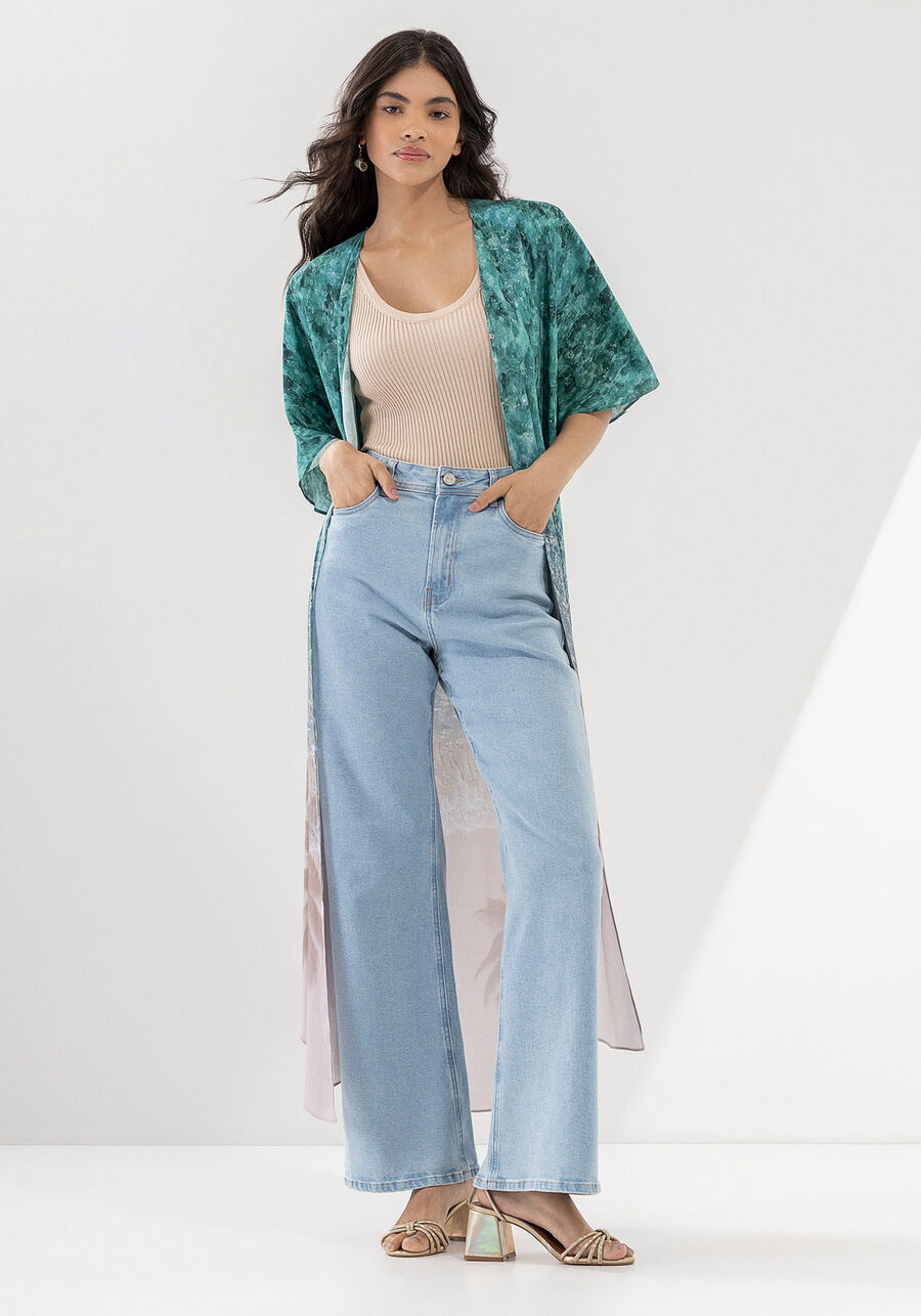 Calça Jeans Wide Leg Super Alta com Elasticidade, . Calça Jeans Wide Leg Super Alta com Elasticidade, , large.