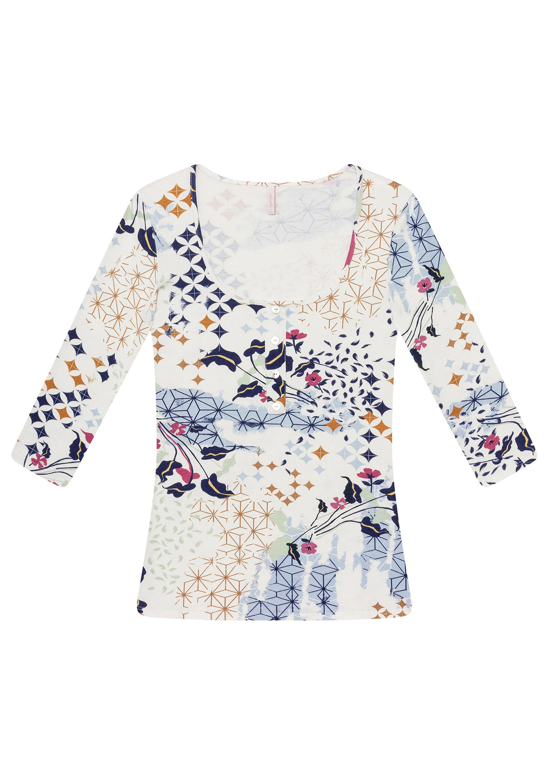 Blusa Mangas 3/4 Estampada, . Blusa Mangas 3/4 Estampada, , large.