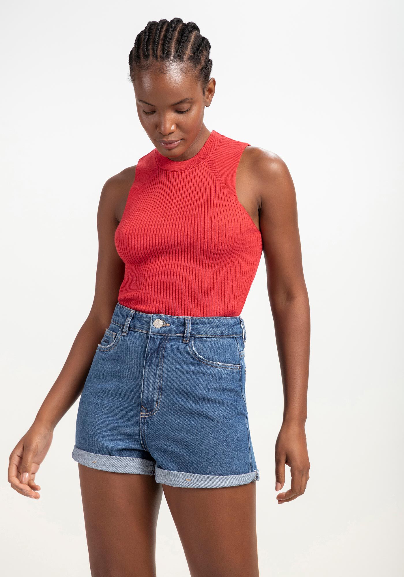 Regata Halter Neck em Tric&ocirc; Cropped, , large.