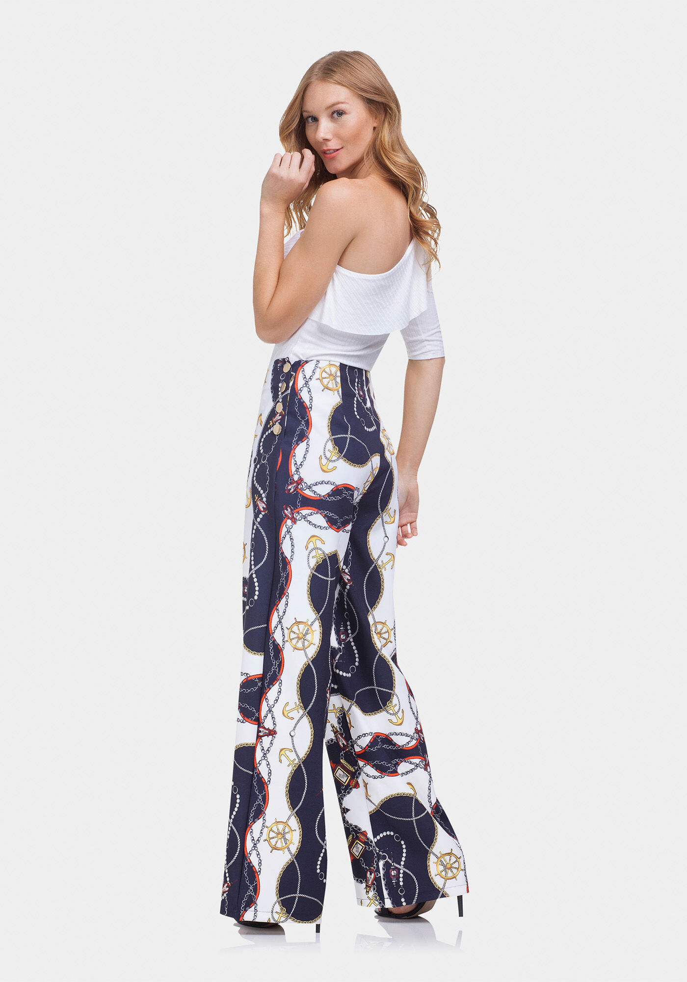 Cal&ccedil;a Pantalona Estampada Tecido, , large.