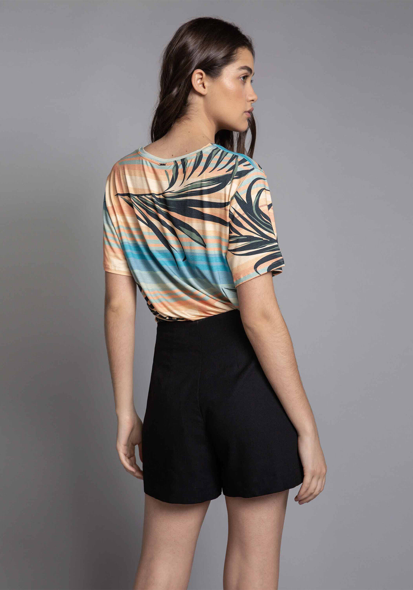 Shorts Linho com Bot&otilde;es Marinho Stella, , large.