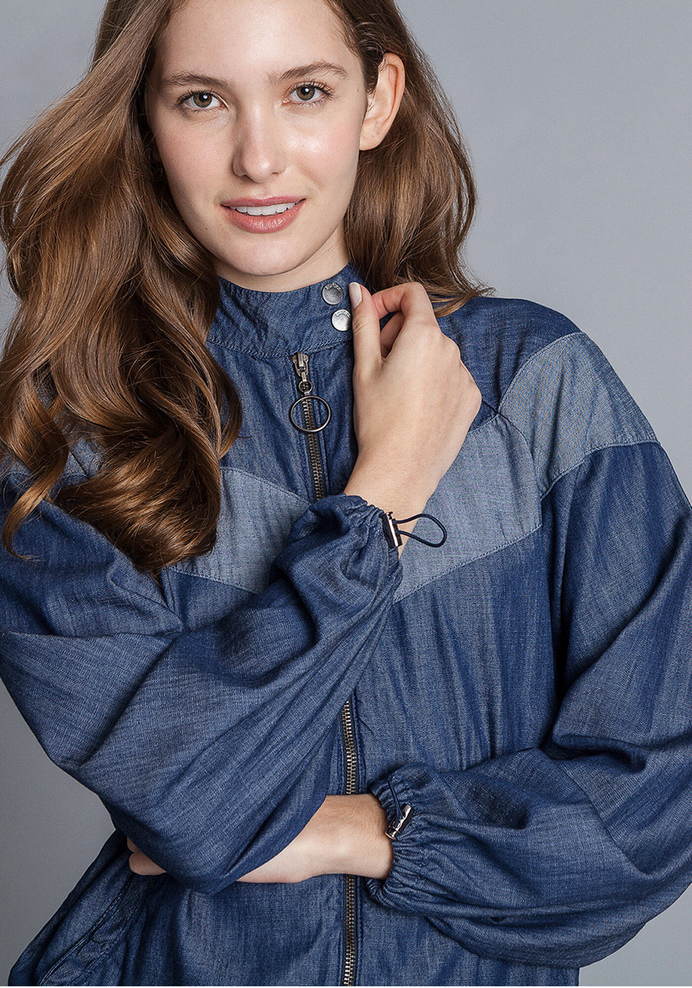 Jaqueta Jeans Ampla Recorte, , large.