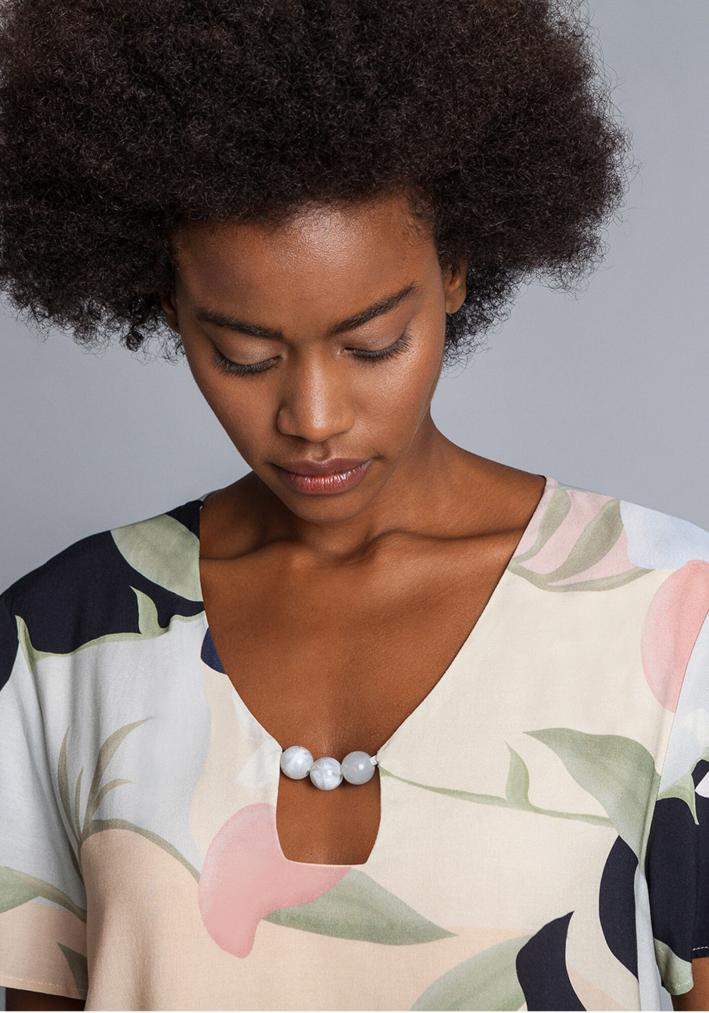 Blusa Estampada Recorte, , large.