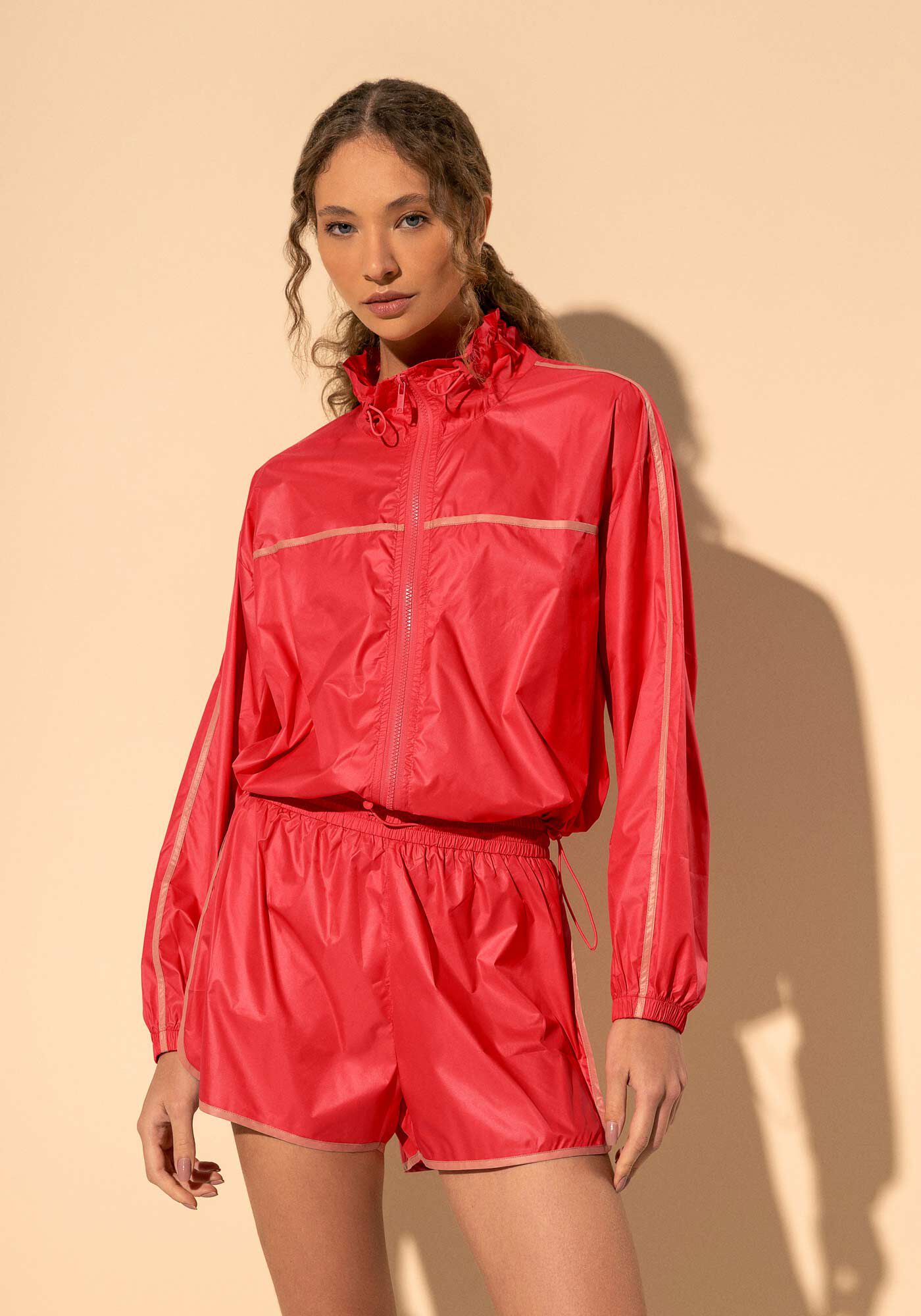 Jaqueta Esportiva Feminina Com Z&iacute;per E Regulagem Move, CORAL, large.