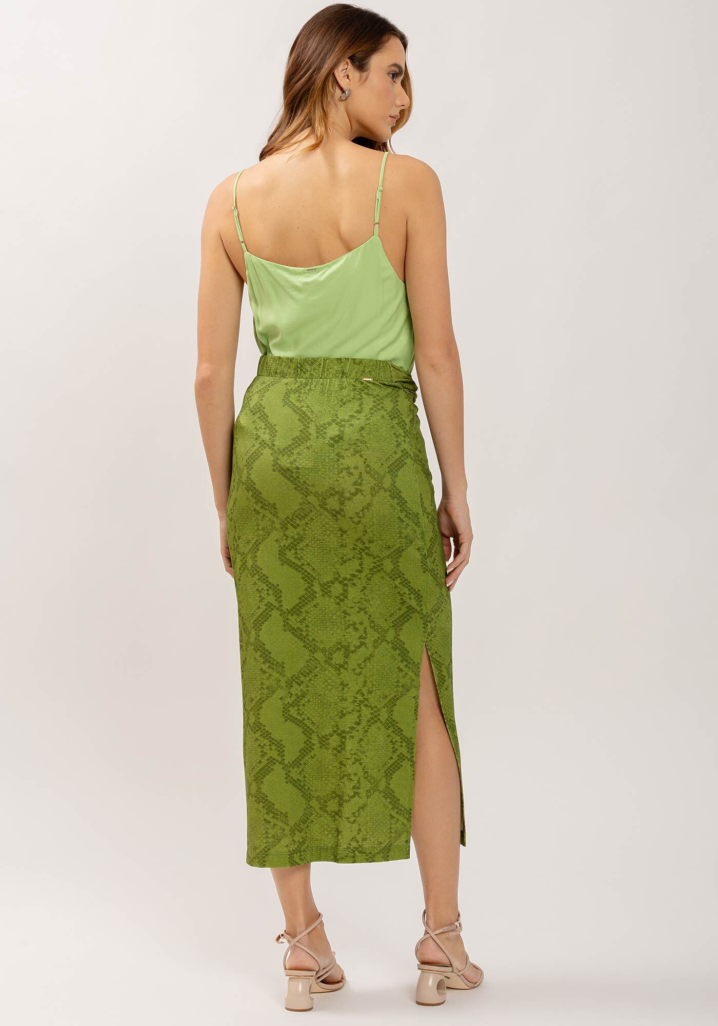 Saia Midi Estampada com Tor&ccedil;&atilde;o C&oacute;s, , large.