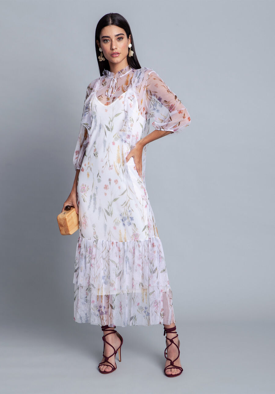 Vestido Tule CHA, ALFAZEMA. Vestido Tule CHA, ALFAZEMA, large.