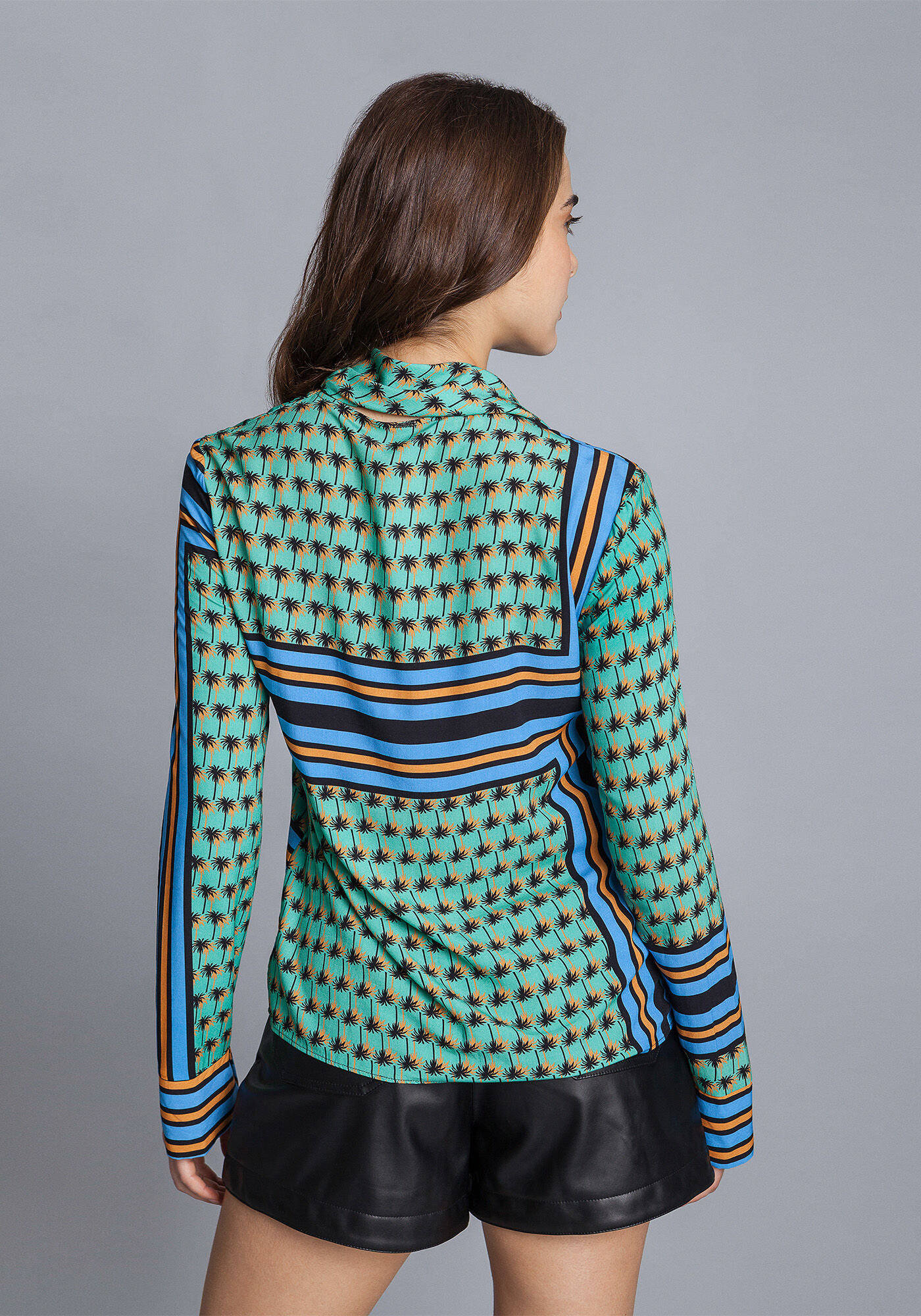 Blusa Manga Longa Gola Alta, , large.