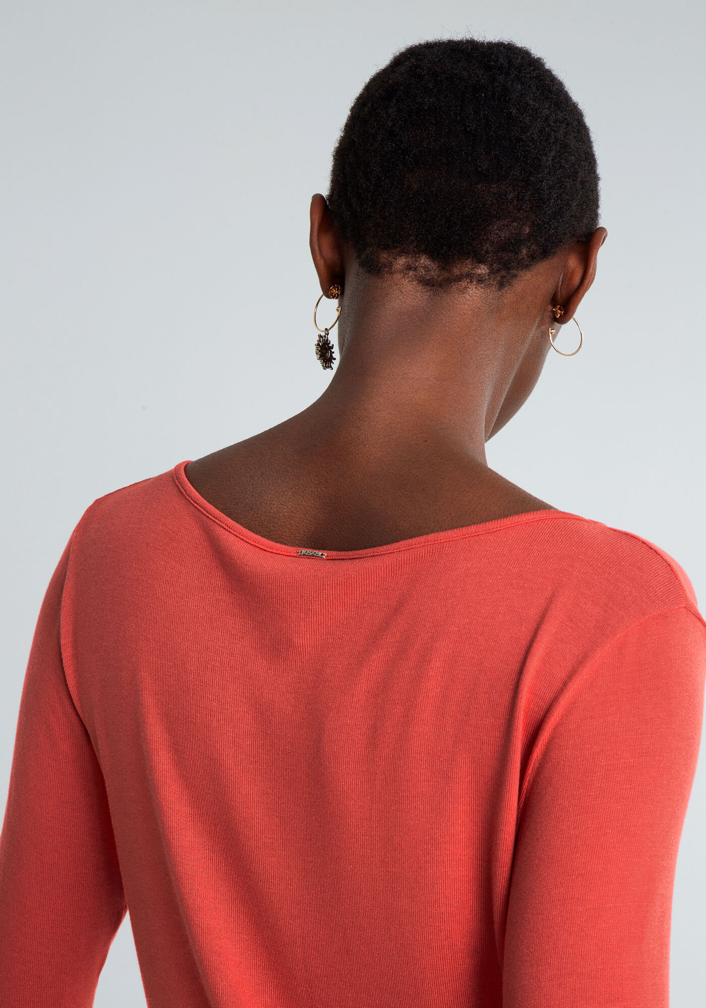 Blusa Manga Longa Lisa, LARANJA, large.