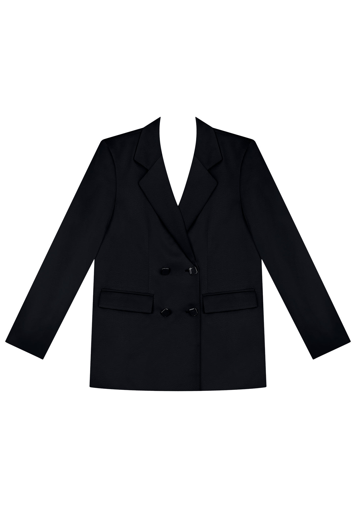Blazer Alfaiataria Oversized com Abotoamento Duplo, , large.