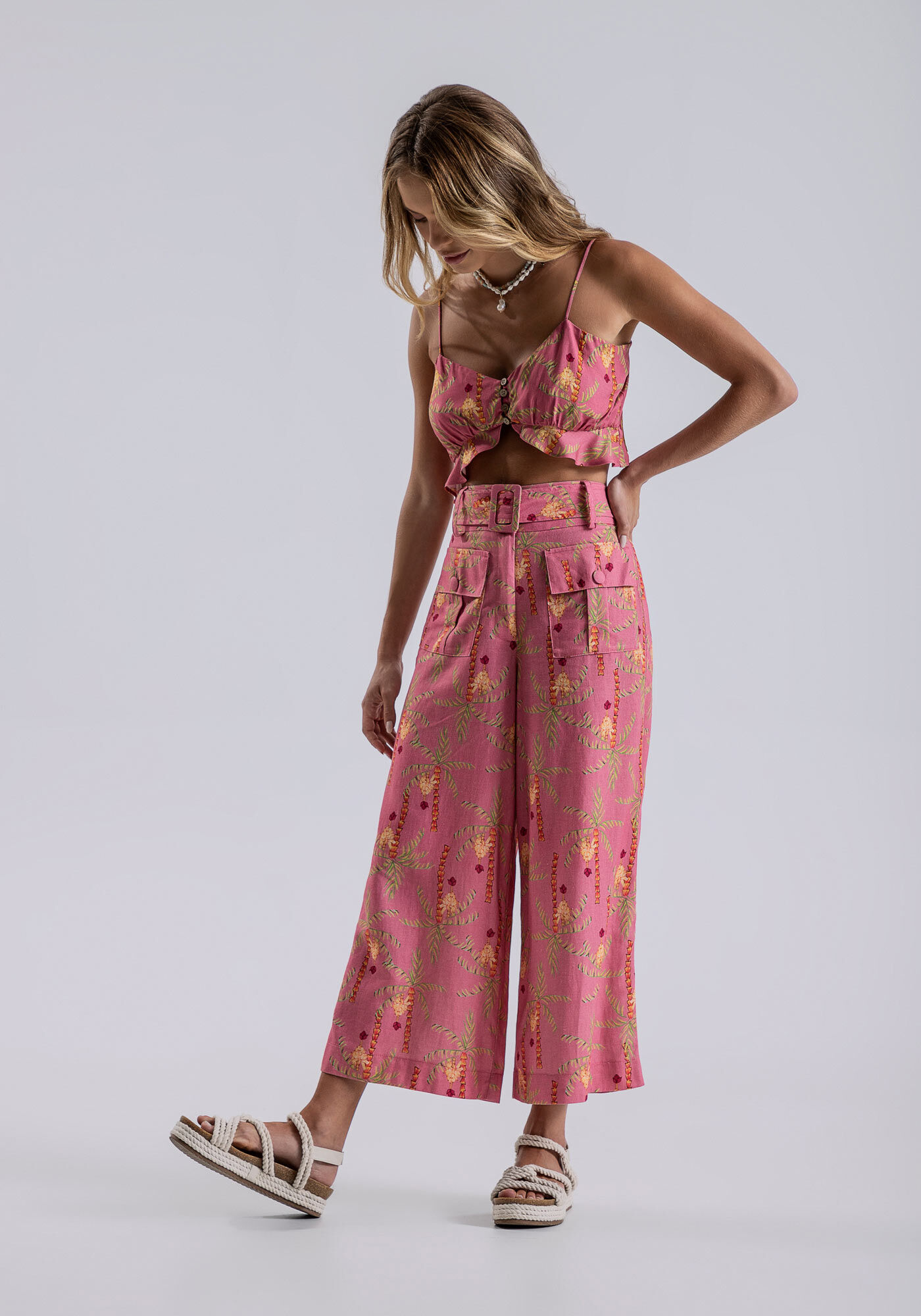 Calça shop pantacourt lezalez