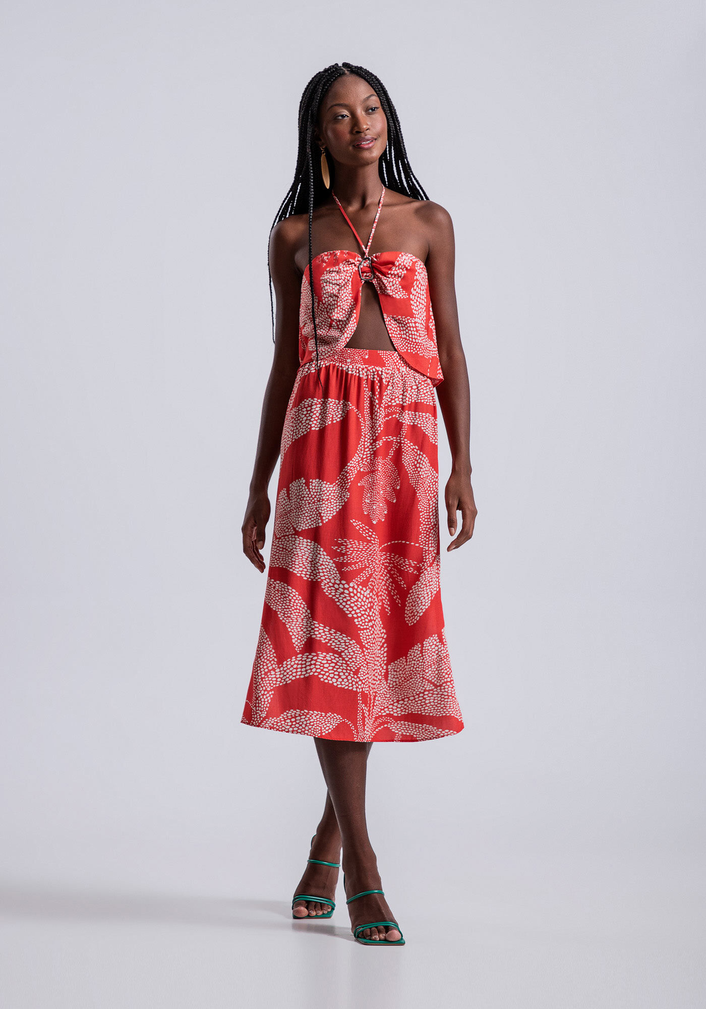 Blusa Frente &Uacute;nica em Viscose com Detalhe Busto, , large.