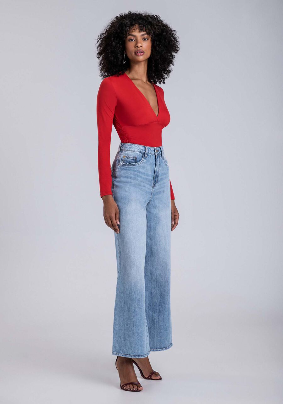 Blusa Manga Longa em Malha com Franzido, . Blusa Manga Longa em Malha com Franzido, , large.