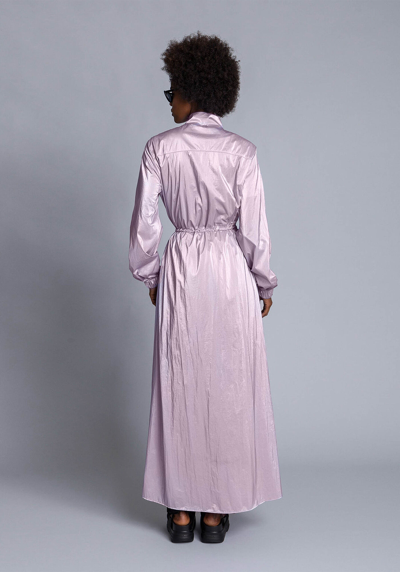 Vestido M&iacute;di Nylon Metalizado, , large.