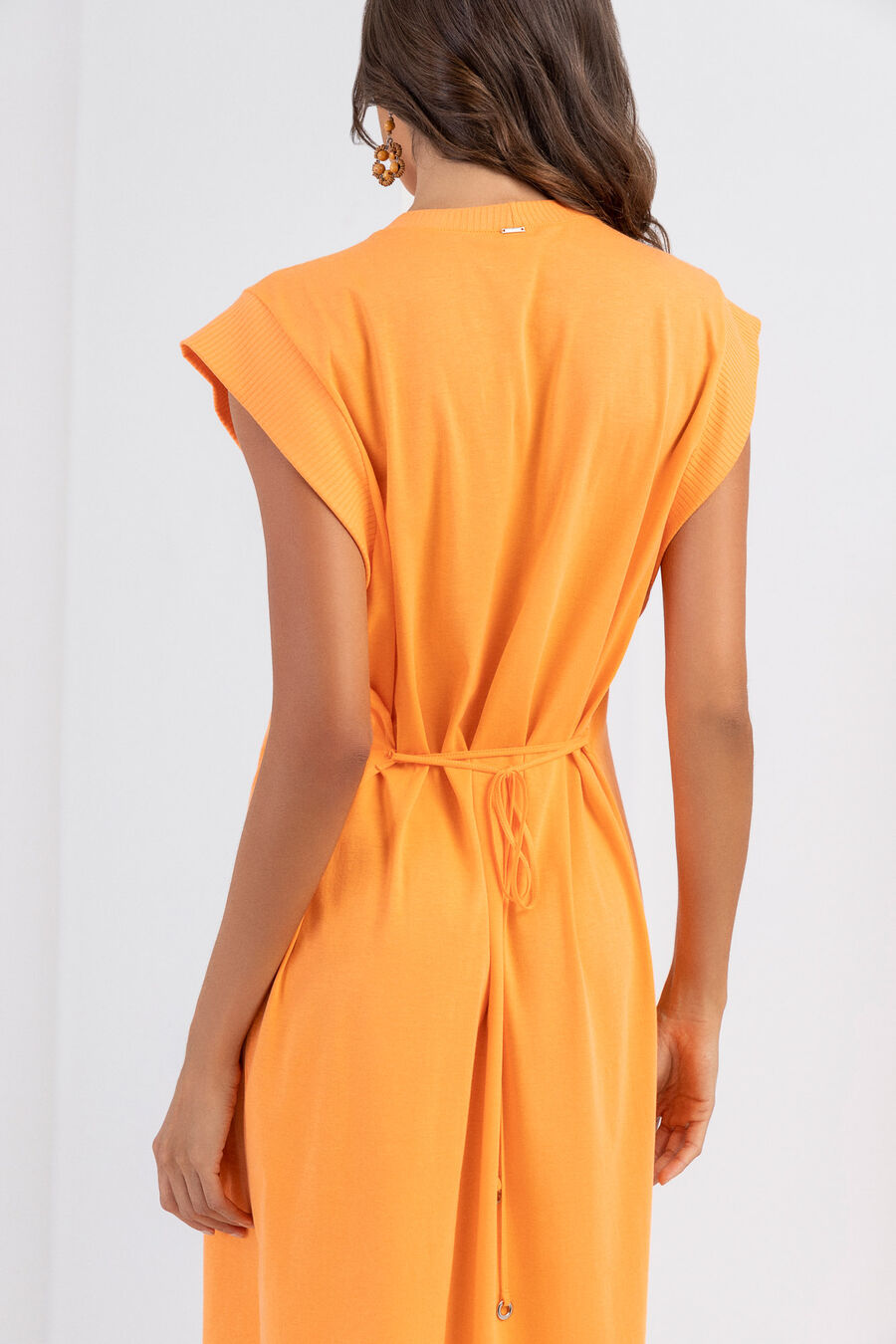 Vestido Midi Muscle Tee em Malha com Amarração, . Vestido Midi Muscle Tee em Malha com Amarração, , large.