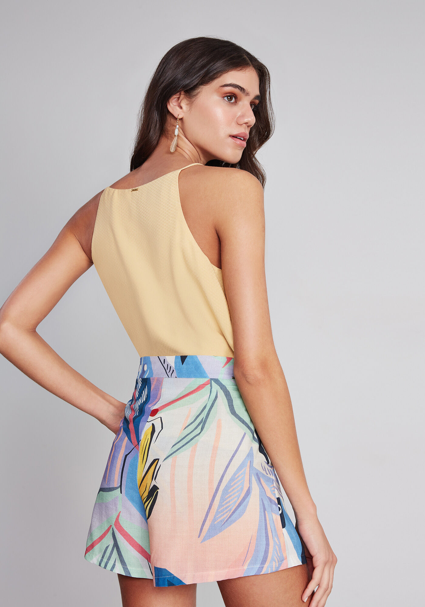 Shorts Cintura M&eacute;dia Estampa, , large.