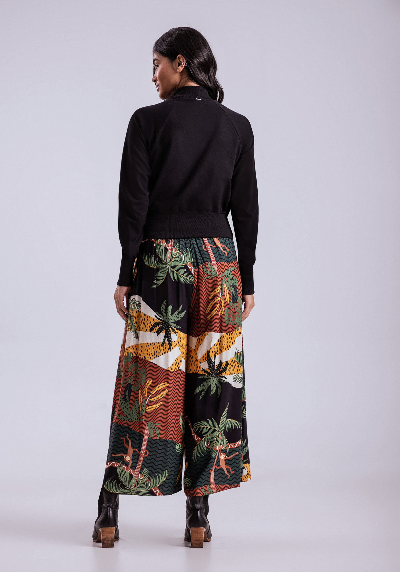 Cal&ccedil;a Pantacourt Viscose Estampada, , large.