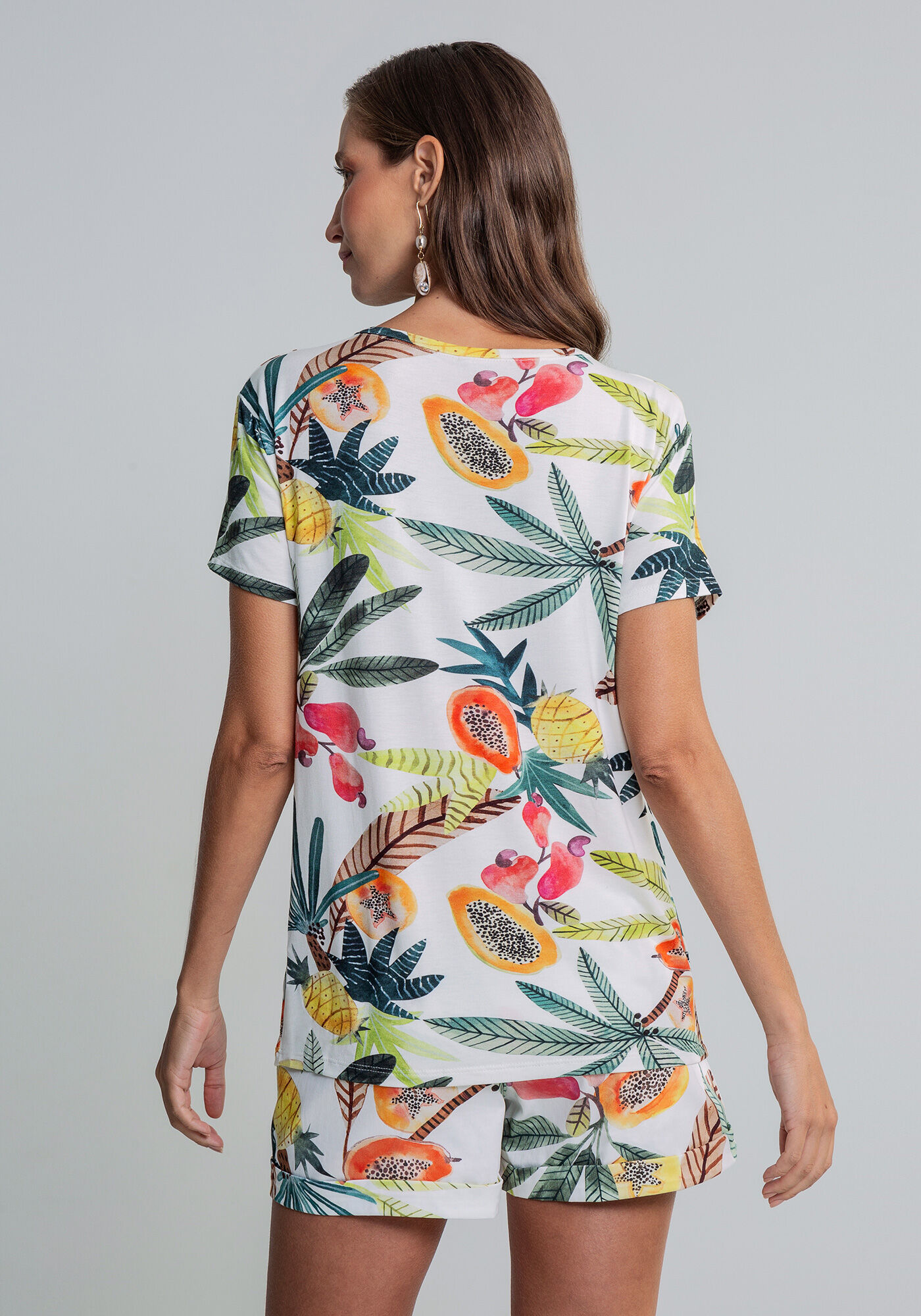 Blusa Manga Curta Estampa, , large.