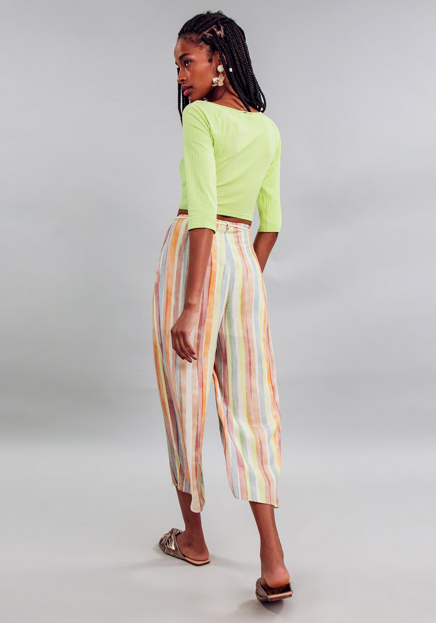 Blusa Cropped Malha Canelada Tracy, , large.