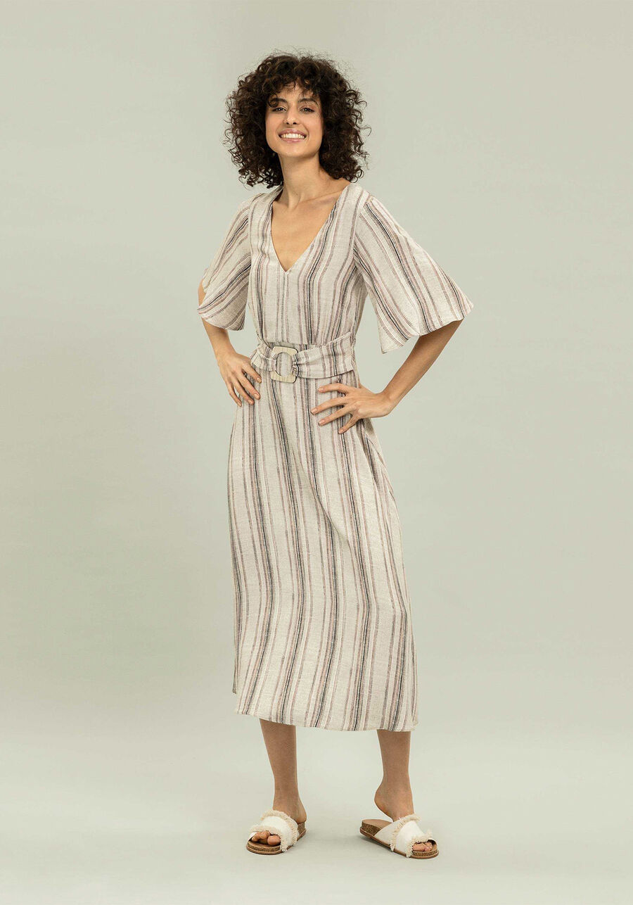 Vestido com Cinto Estampa, . Vestido com Cinto Estampa, , large.