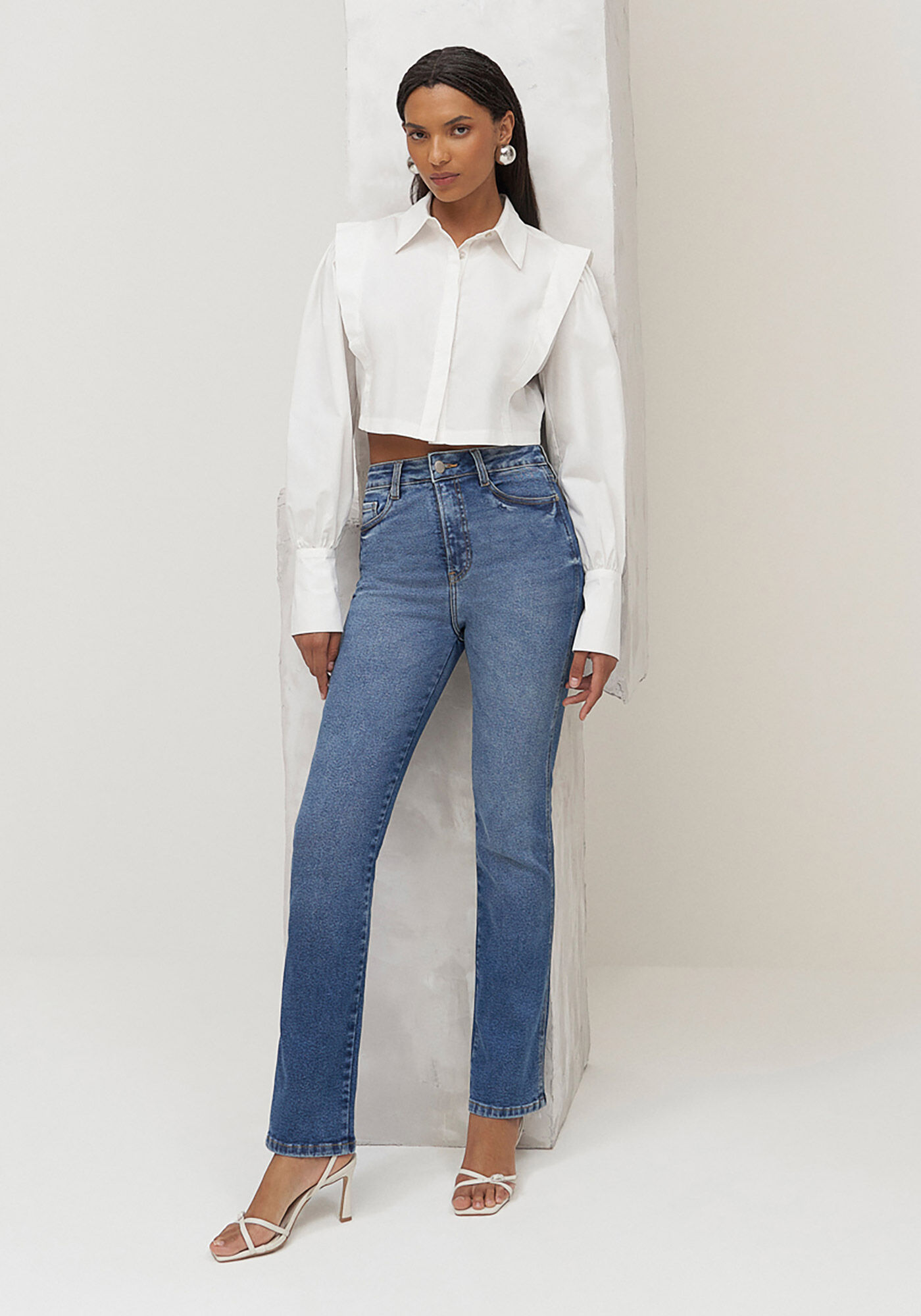 Cal&ccedil;a Jeans Reta Slim Cropped Perfect, , large.