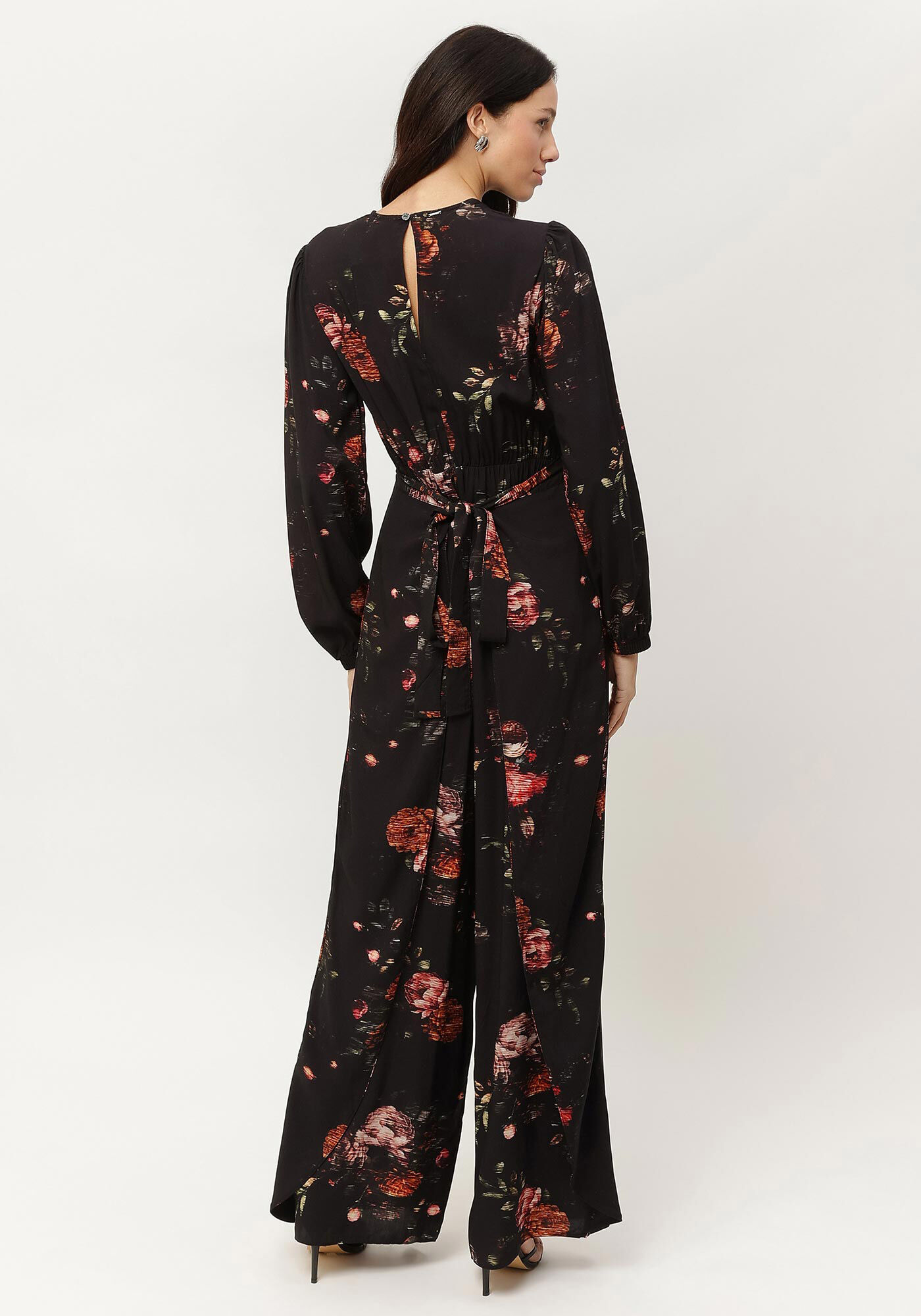 Macac&atilde;o Longo Manga Longa Estampado com Amarra&ccedil;&atilde;o, , large.