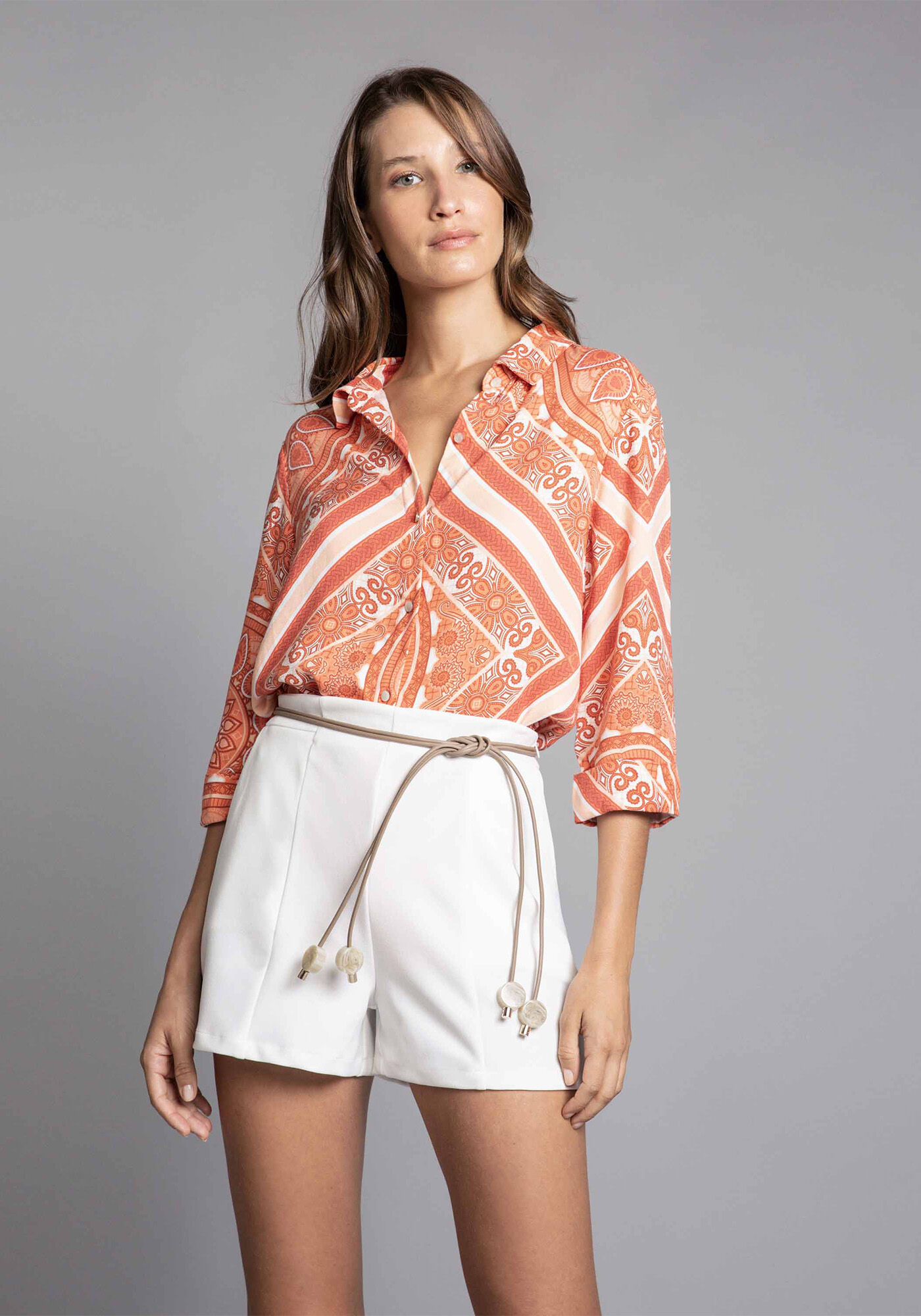 Camisa Manga 3/4 Estampa Margaret, , large.